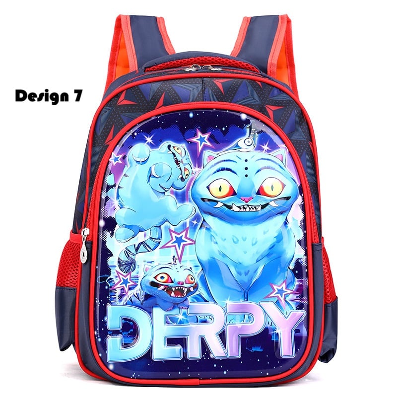 K-pop style kids backpack with 3D molded front panel