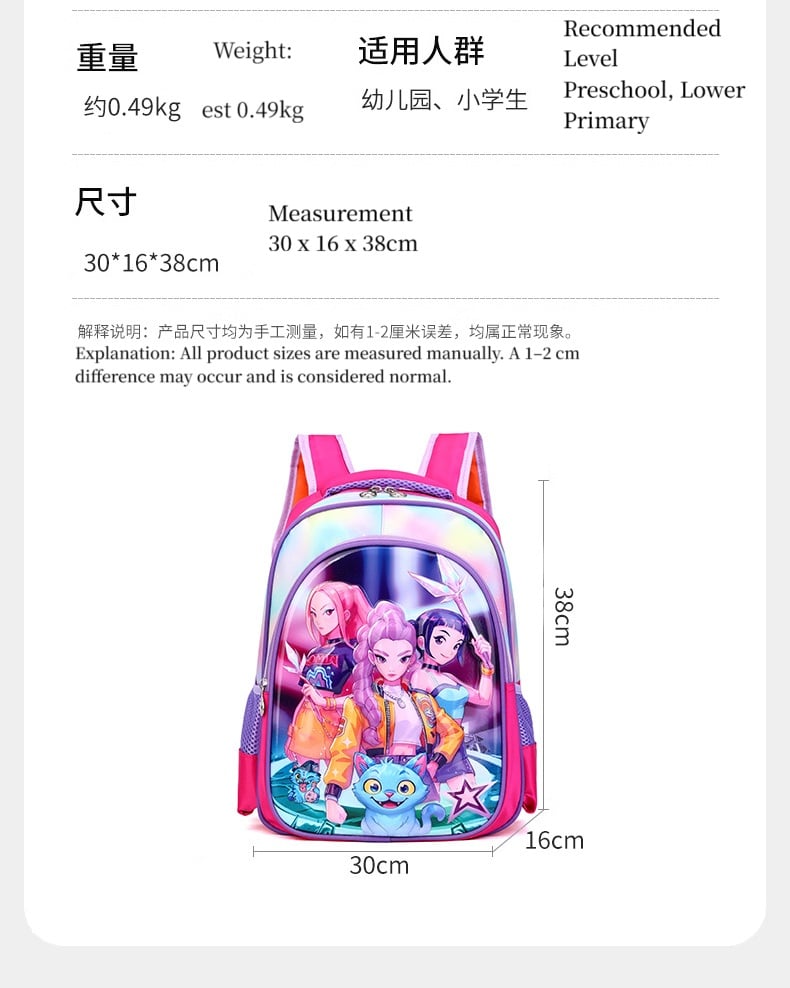 3D character inspired hard case school bag for toddlers