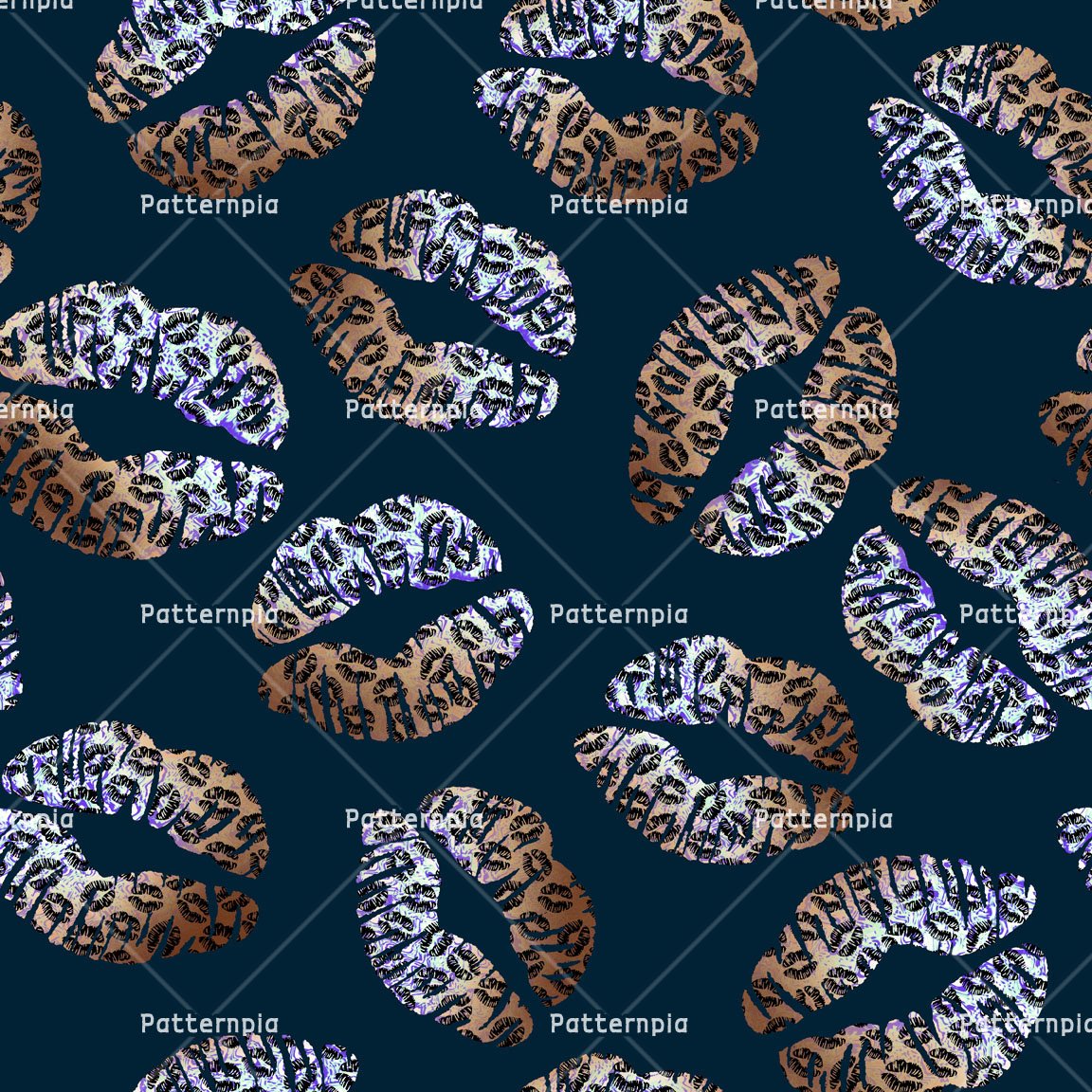 Patternpia Seamless Repeat Textile Pattern PSD JPG – Midnight Leopard ...