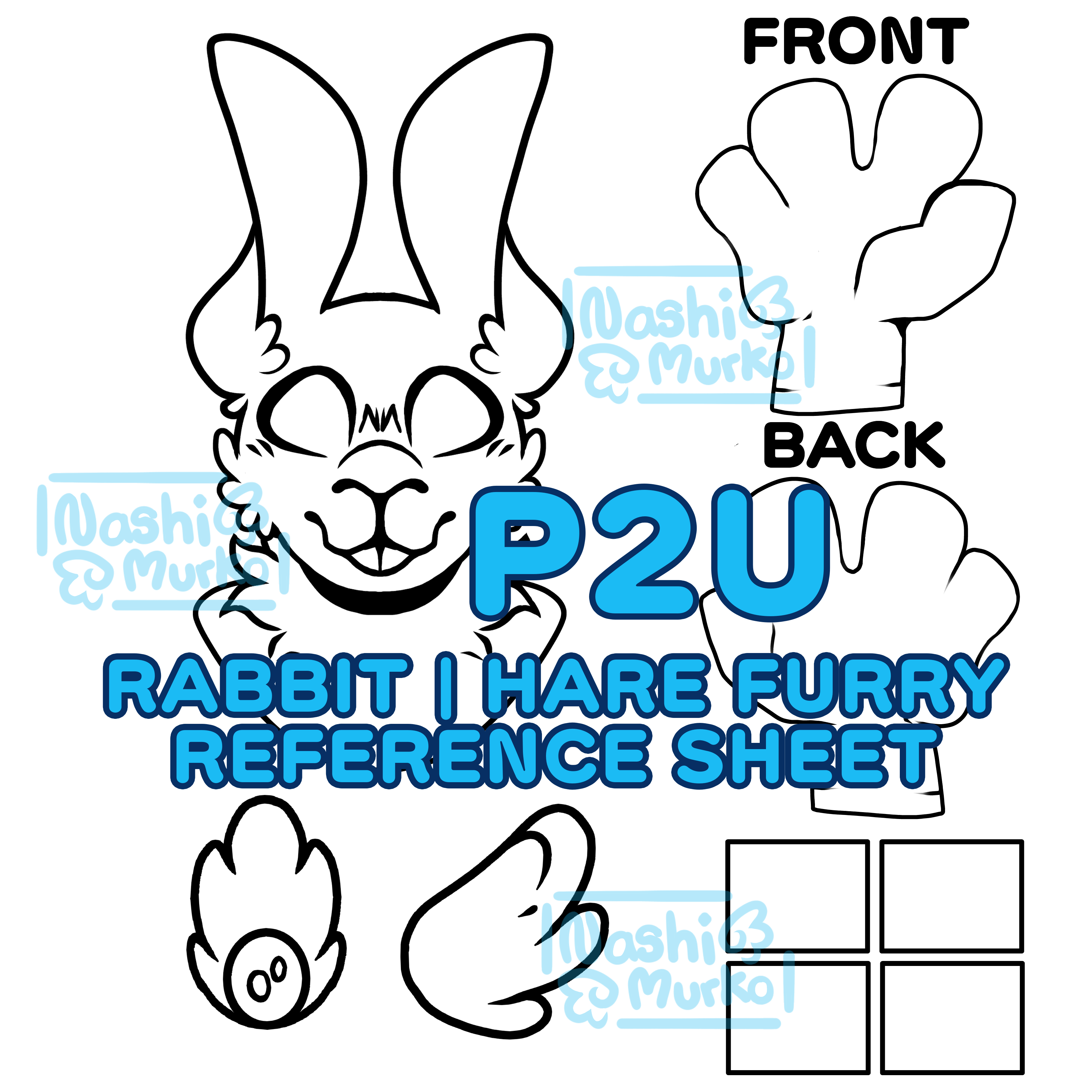 Fur Affinity Rabbit Base Rabbit Partial Fursona Base - Payhip