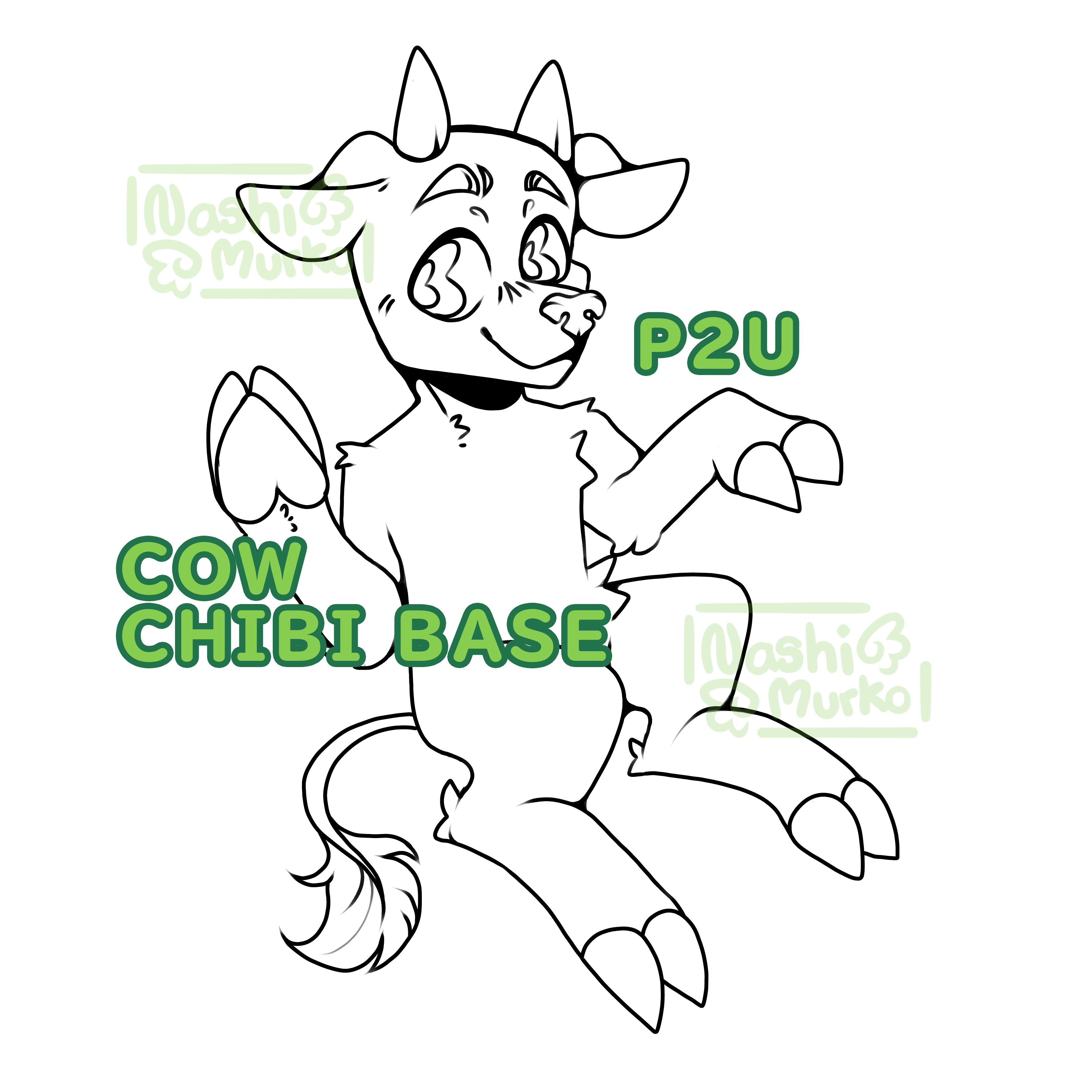 Cow Chibi Fursona Base - Payhip