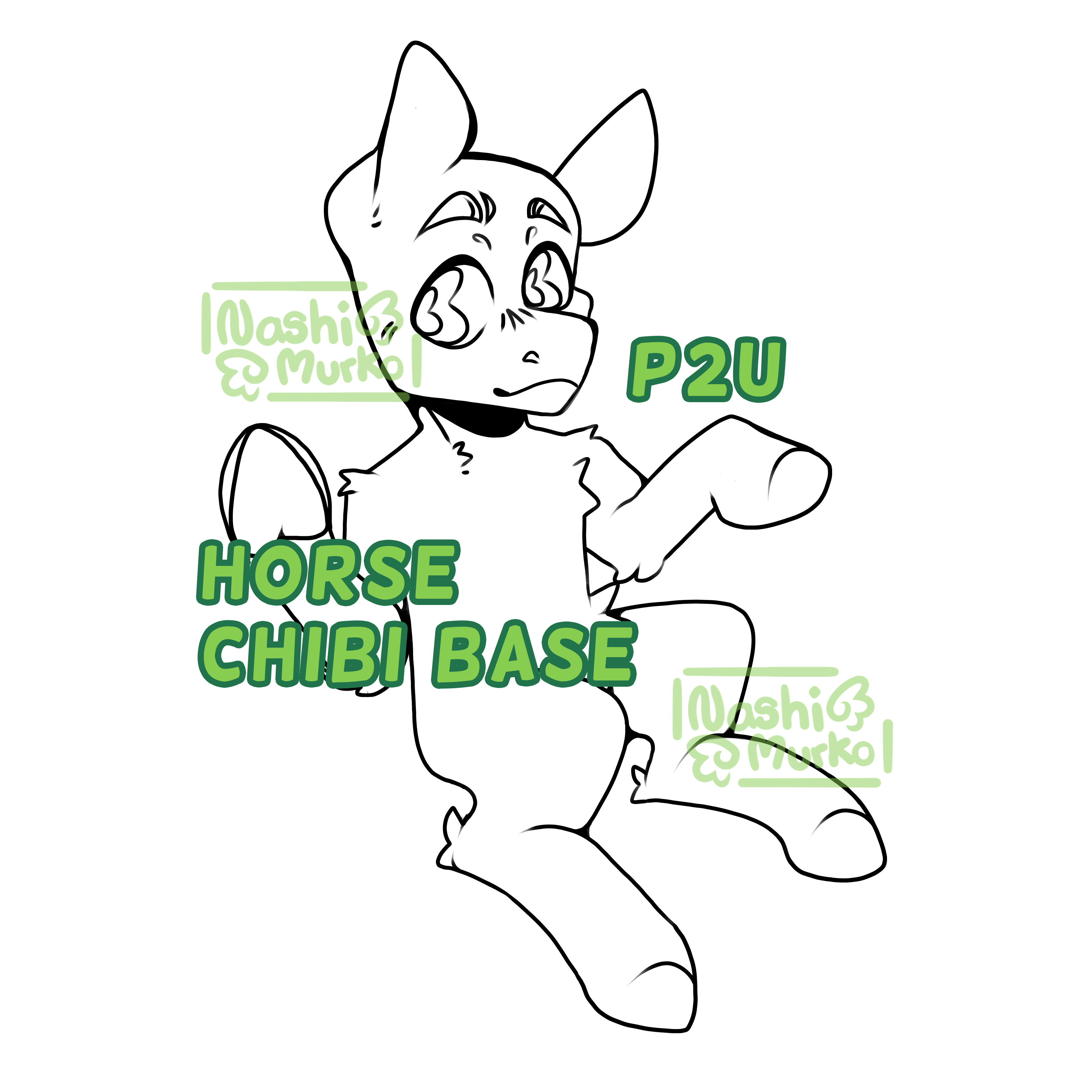 Horse Chibi Fursona Base - Payhip