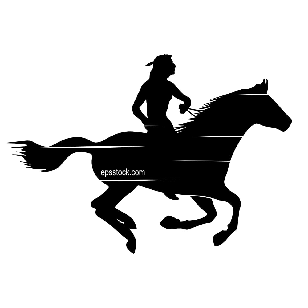 American Indian on a horse