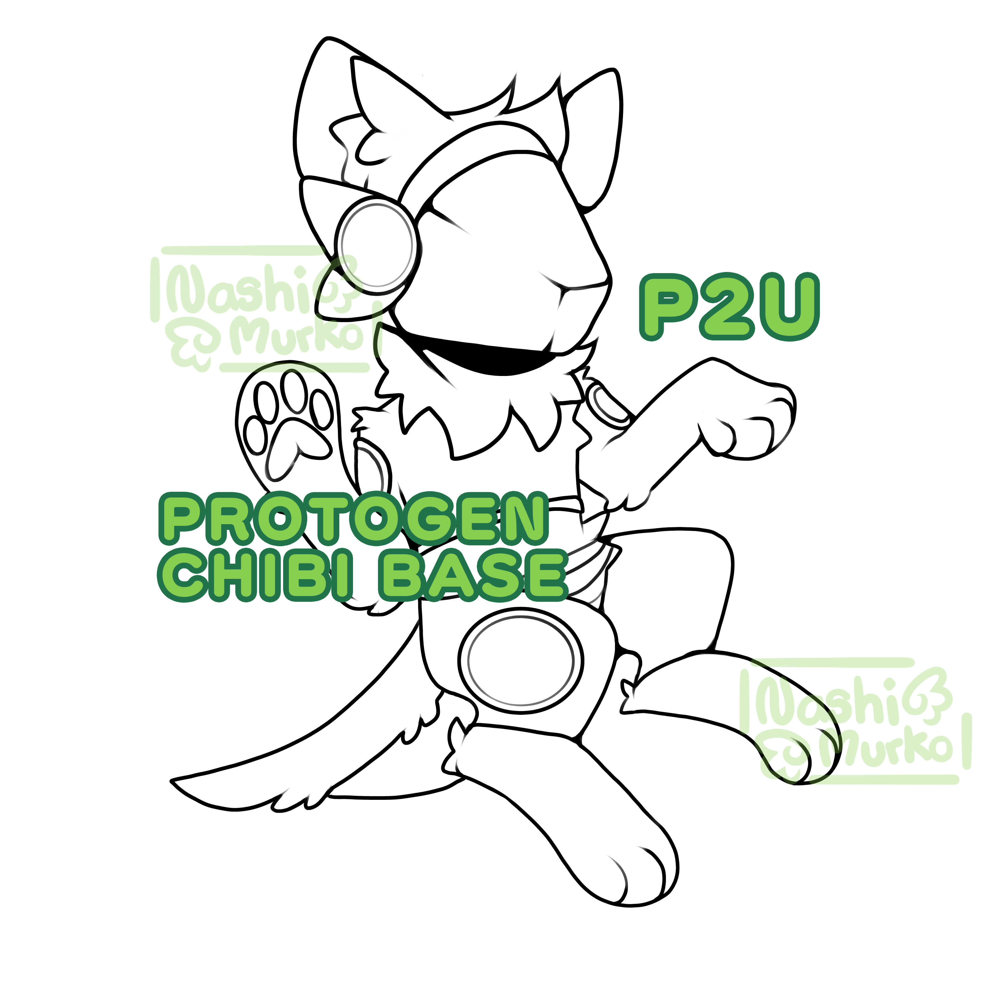 Protogen Chibi Fursona Base - Payhip