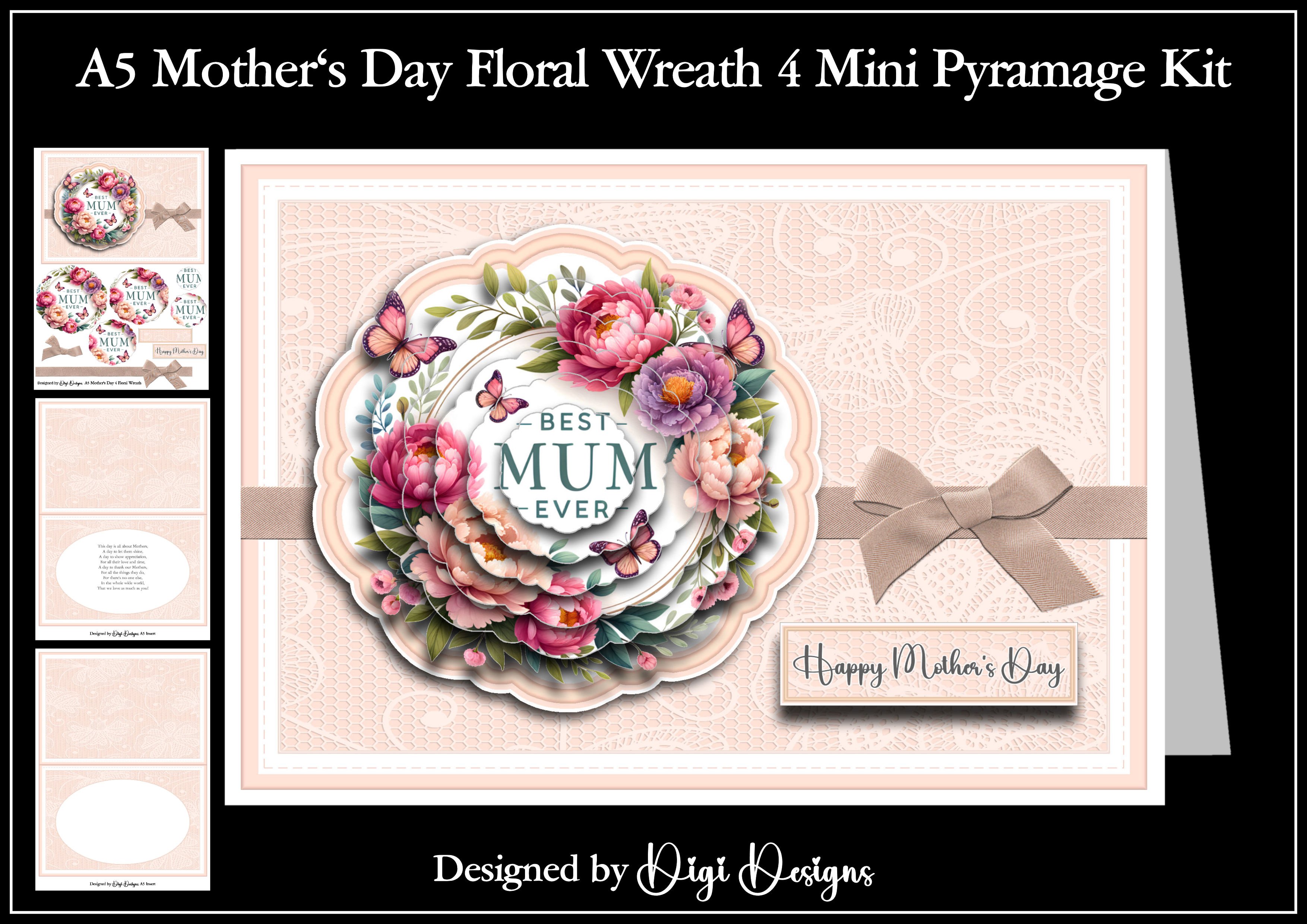 A5 Mother's Day Wreath 4 - Mini Pyramage Kit - Payhip