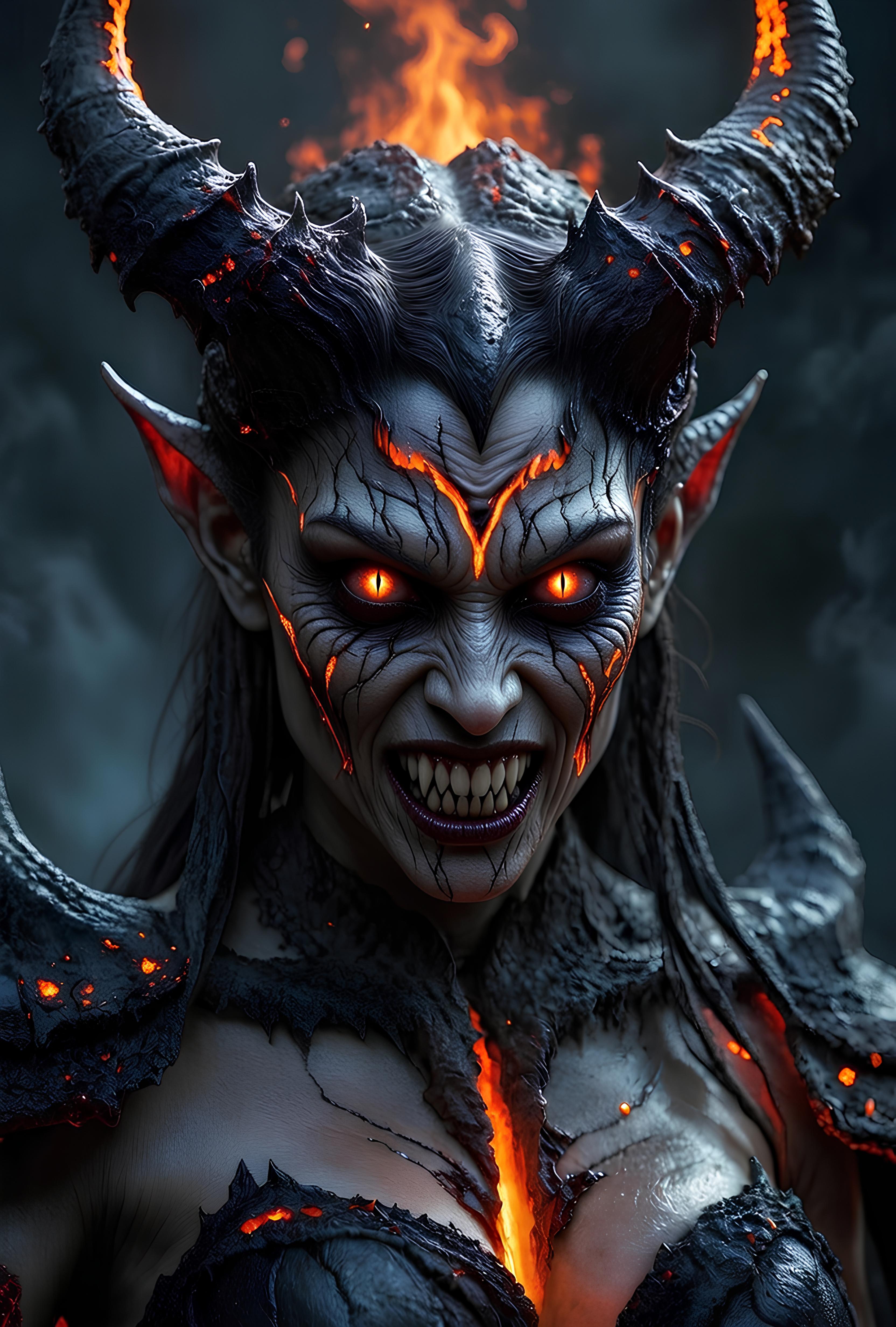 Female hell demon's being horrifying and brutal 1