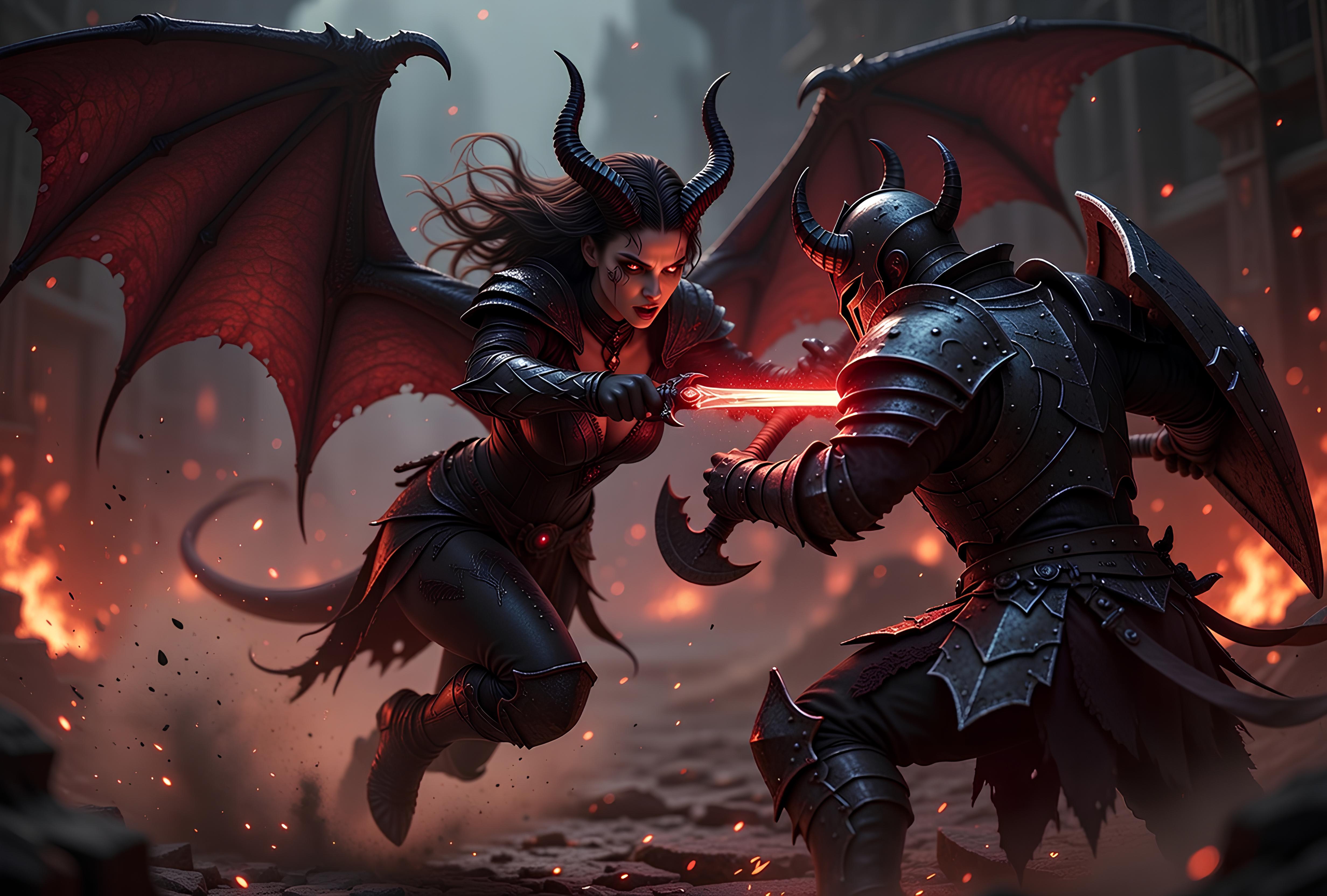 Female hell demon's being horrifying and brutal 7