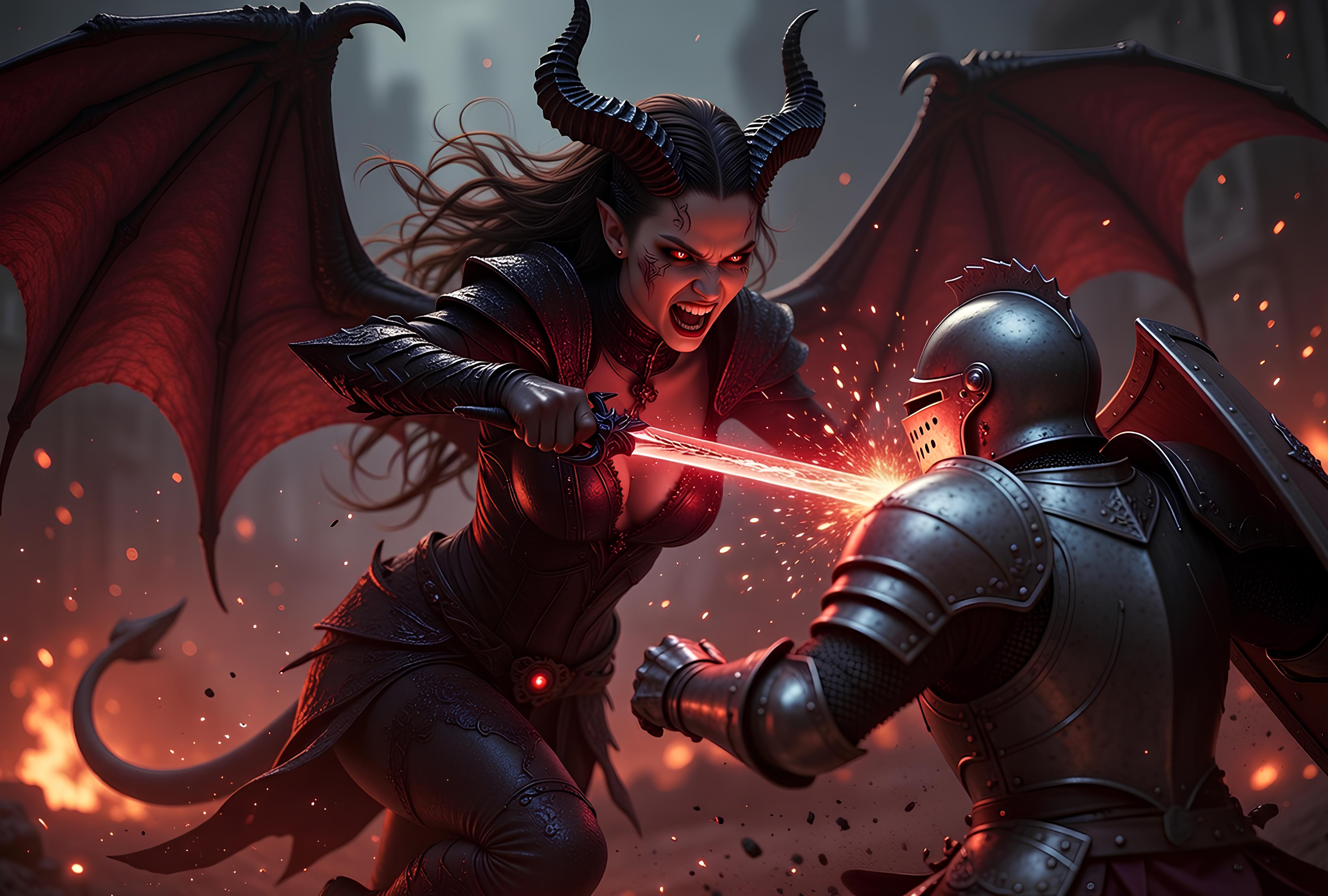 Female hell demon's being horrifying and brutal 8