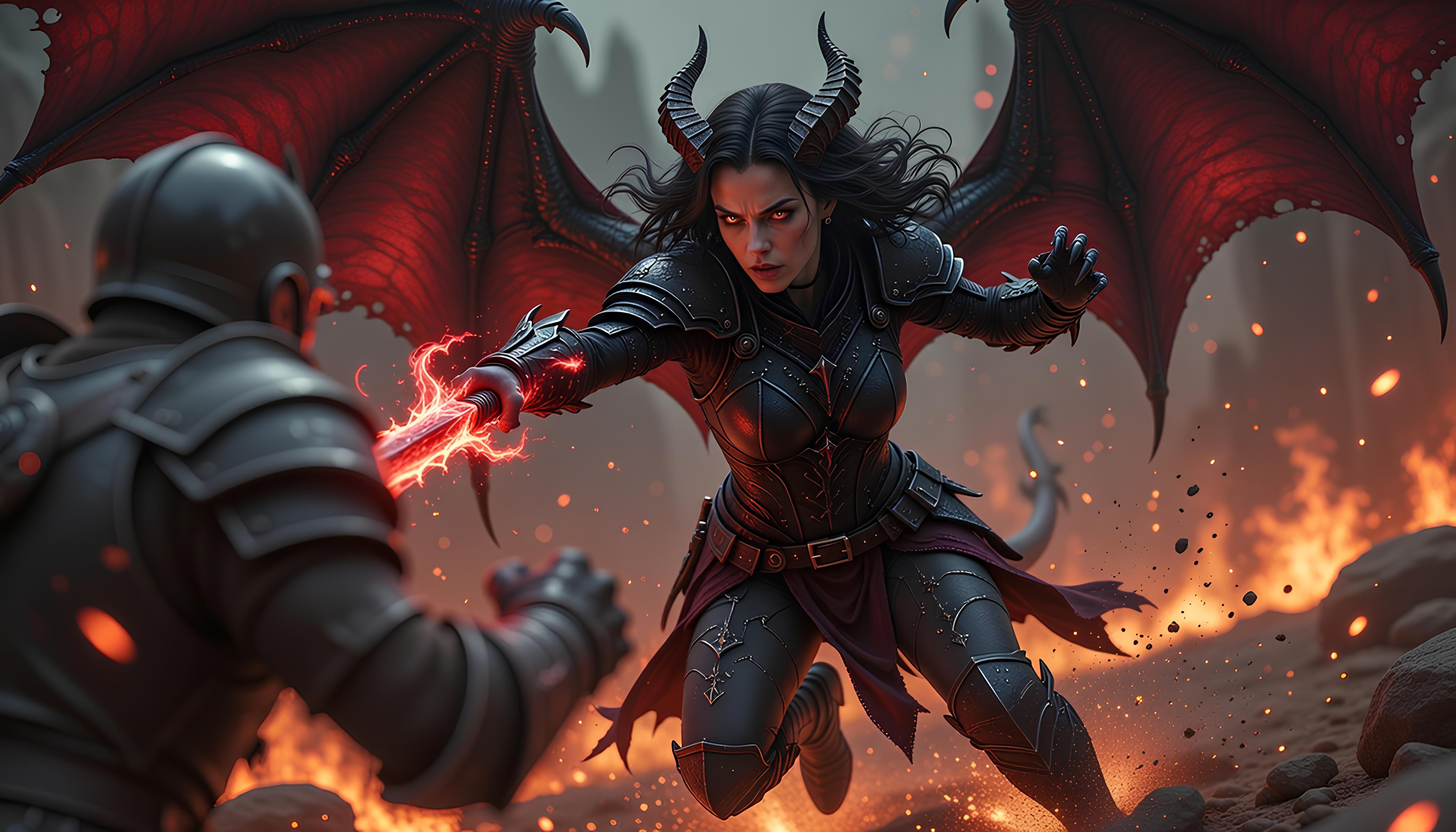 Female hell demon's being horrifying and brutal 11
