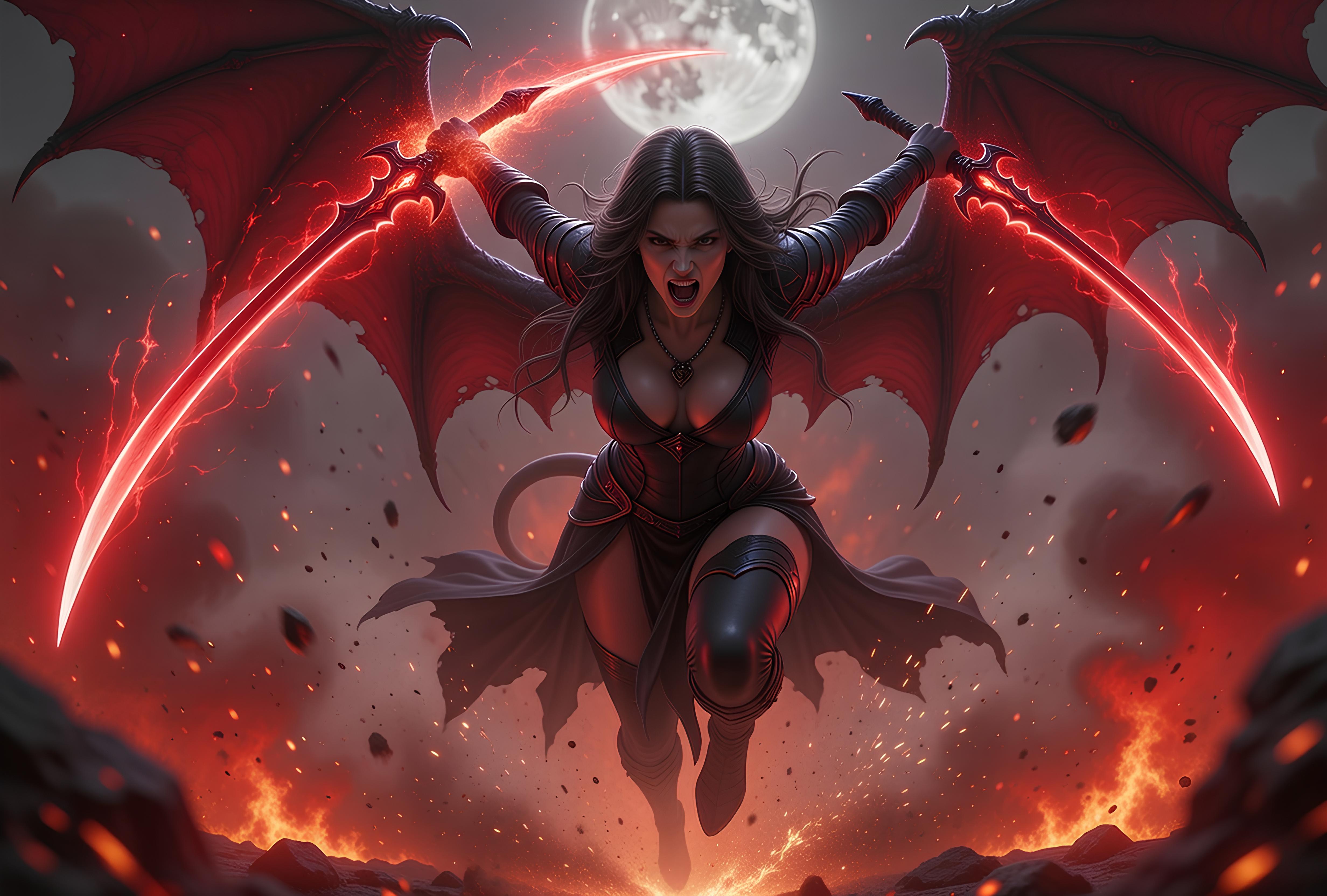 Female hell demon's being horrifying and brutal 13