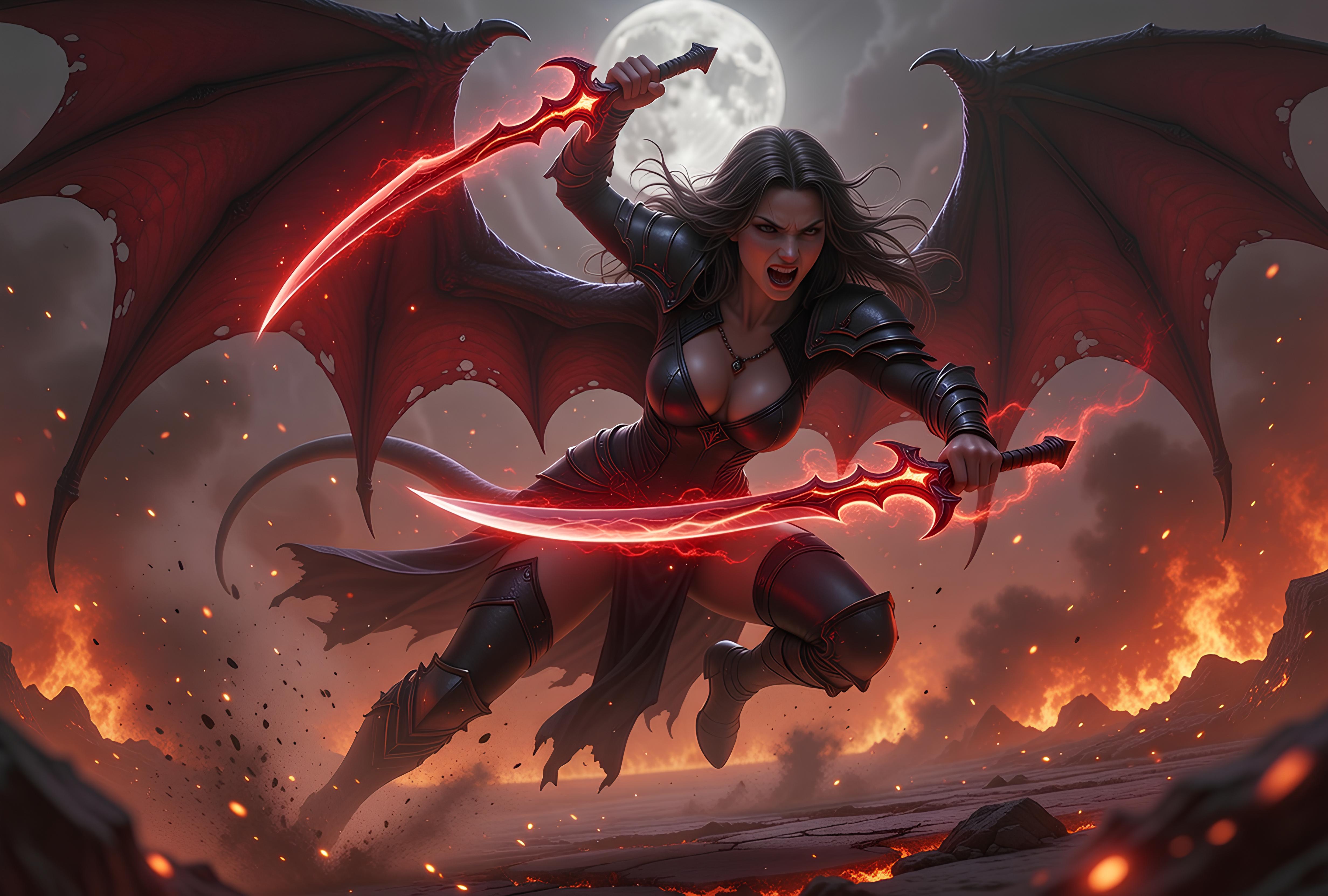 Female hell demon's being horrifying and brutal 13