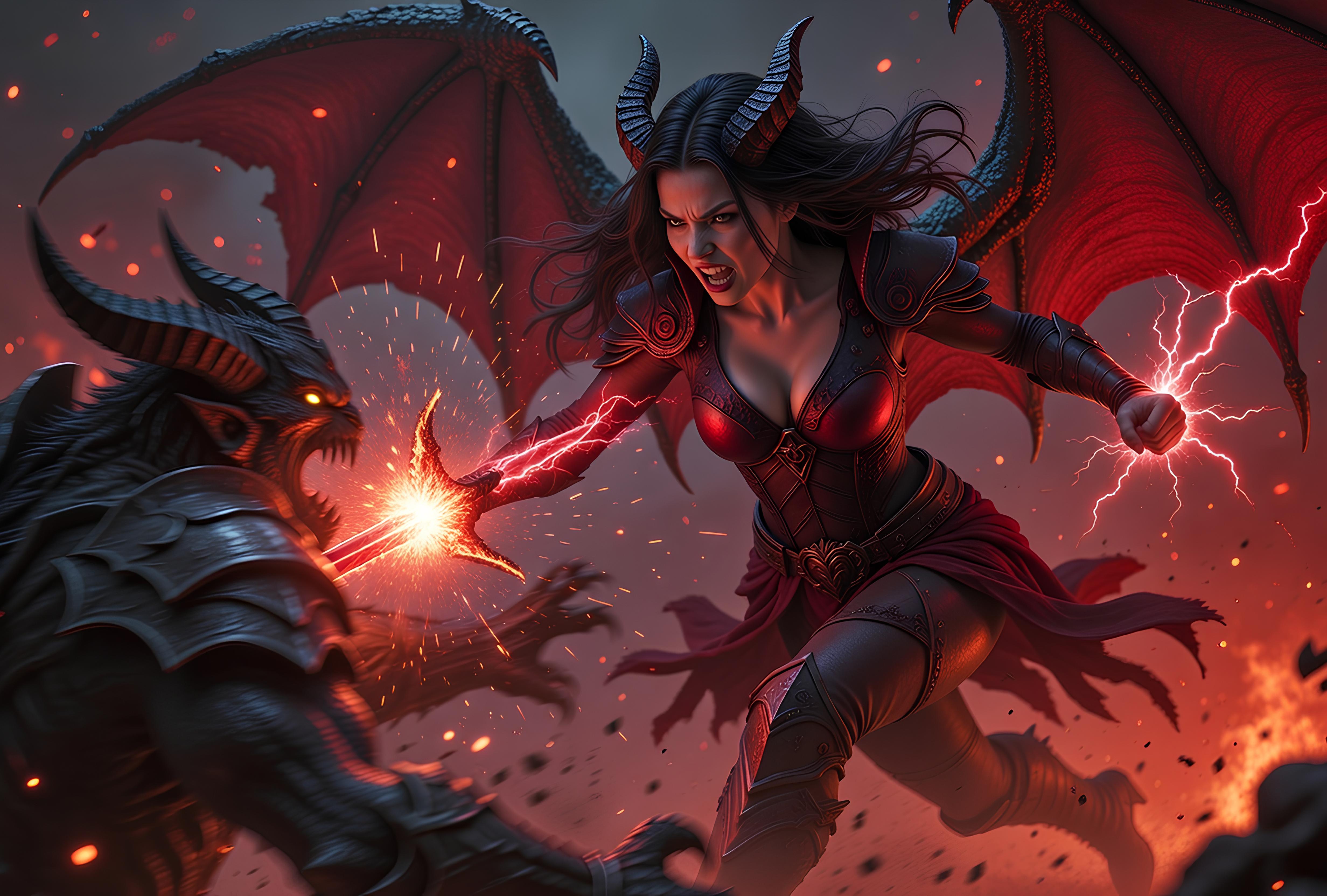 Female hell demon's being horrifying and brutal 19