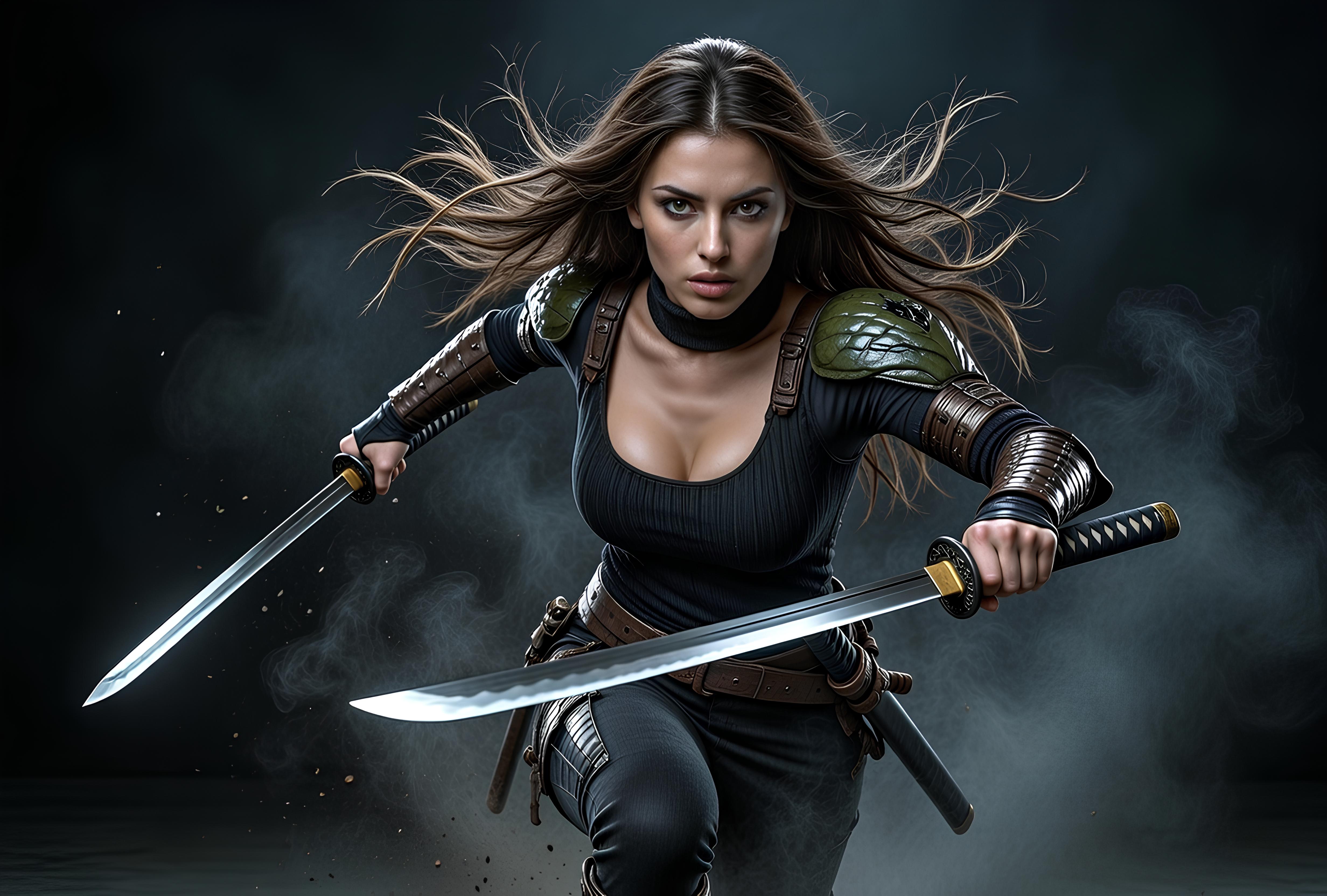 Columbian former female ninja fighting against the forces of hell 4