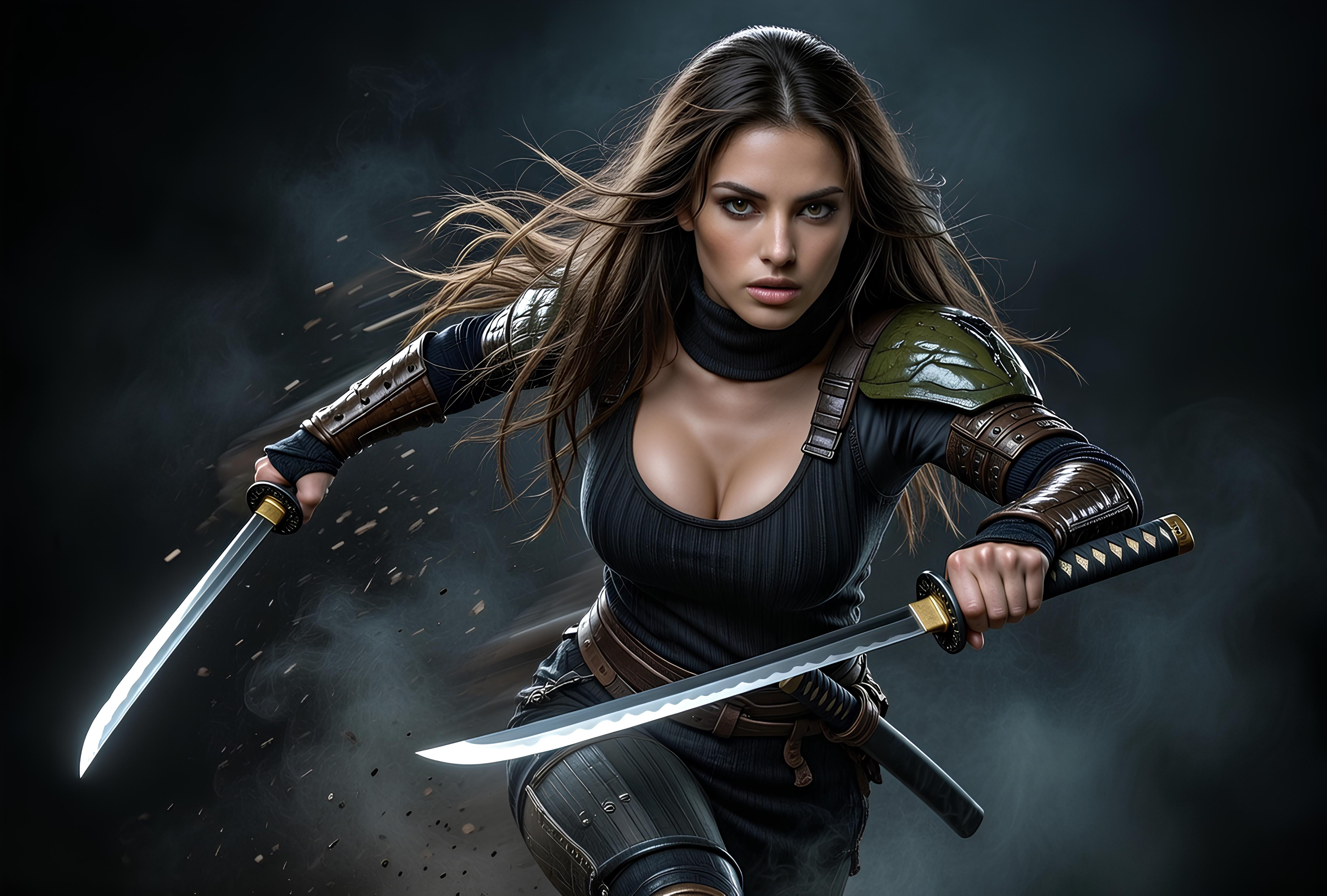 Columbian former female ninja fighting against the forces of hell 5
