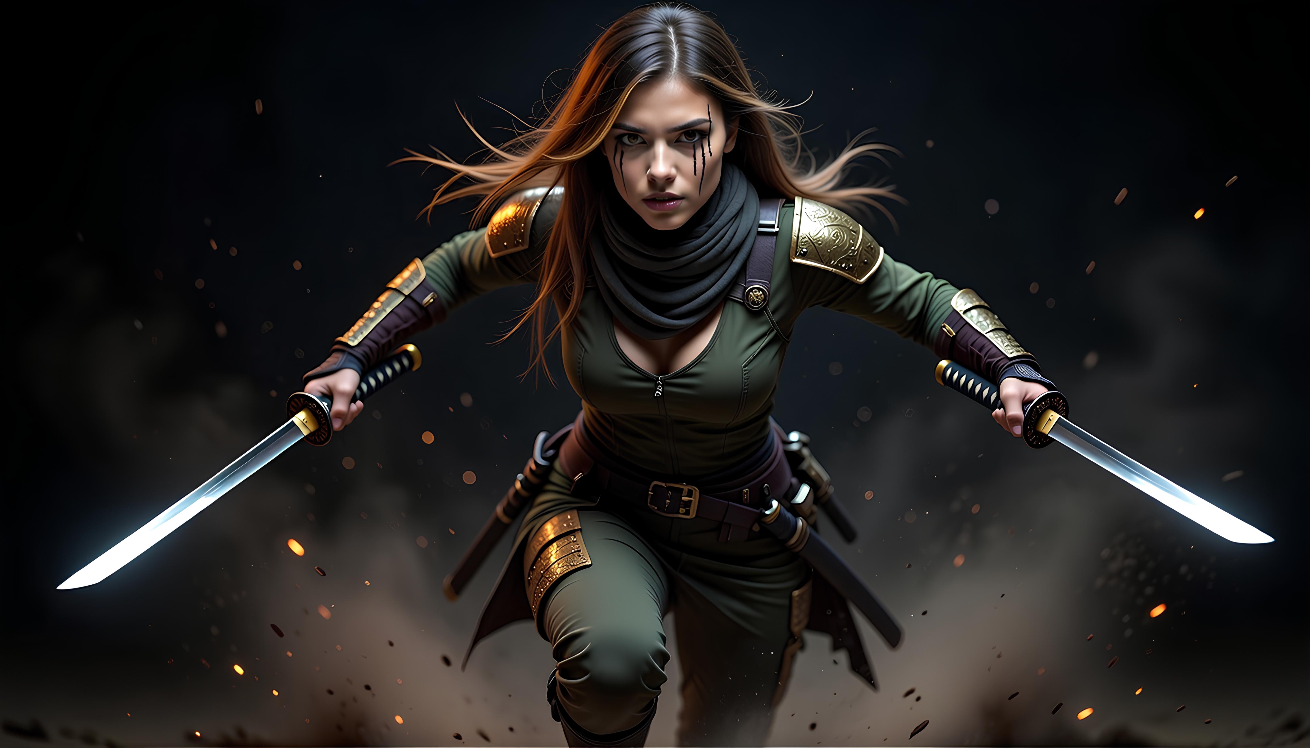 Columbian former female ninja fighting against the forces of hell 1