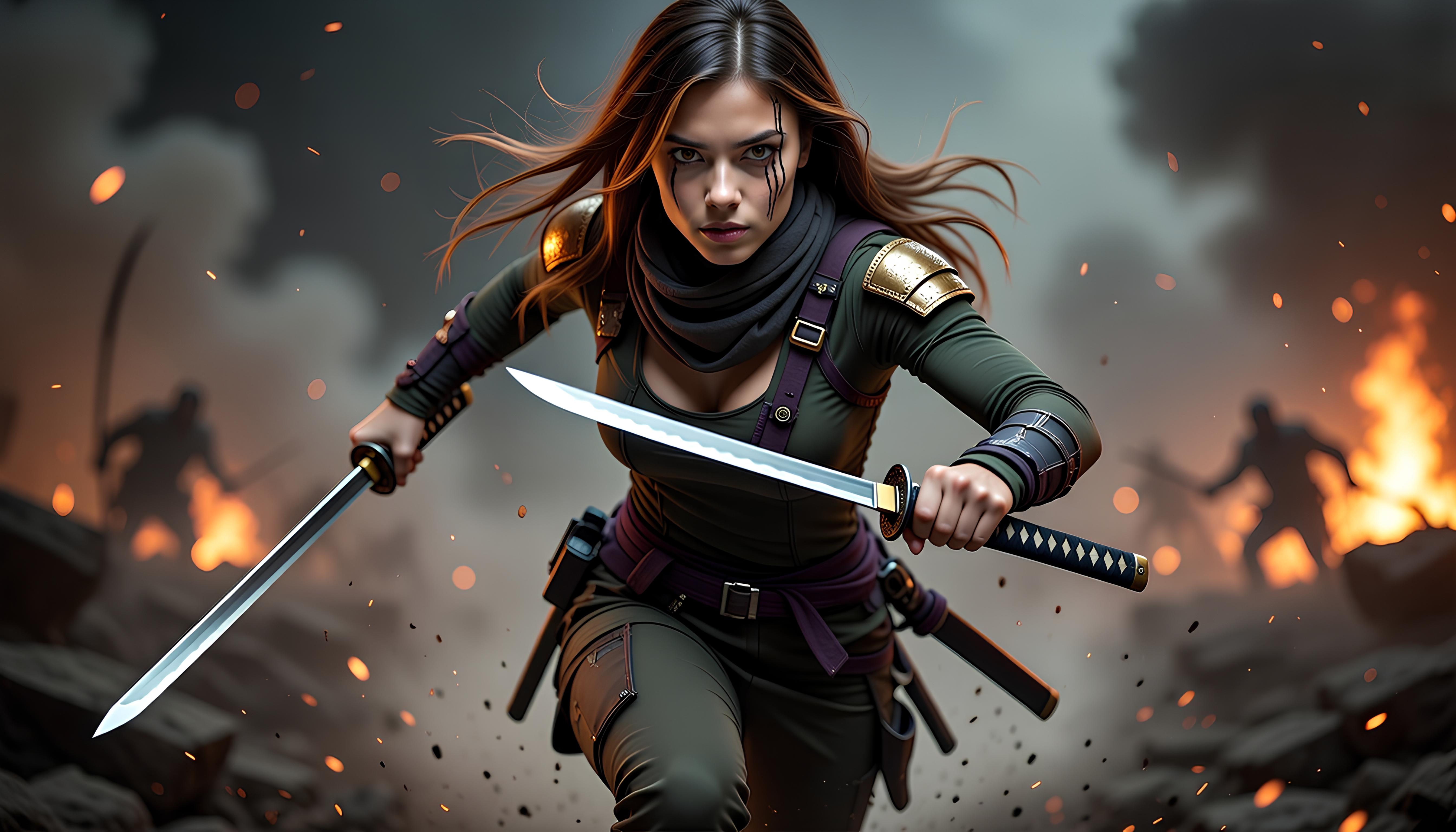 Columbian former female ninja fighting against the forces of hell 2