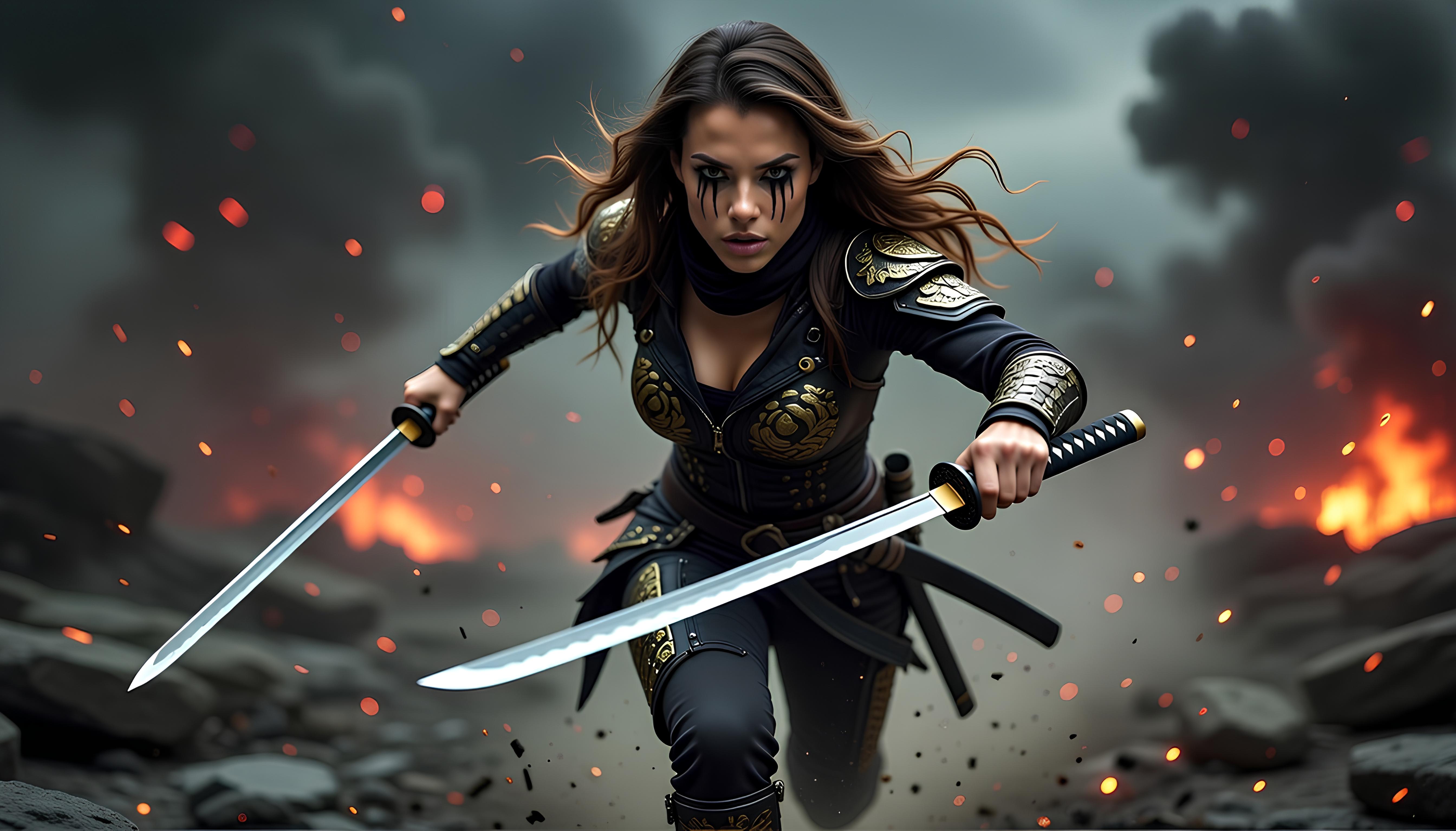 Columbian former female ninja fighting against the forces of hell 9