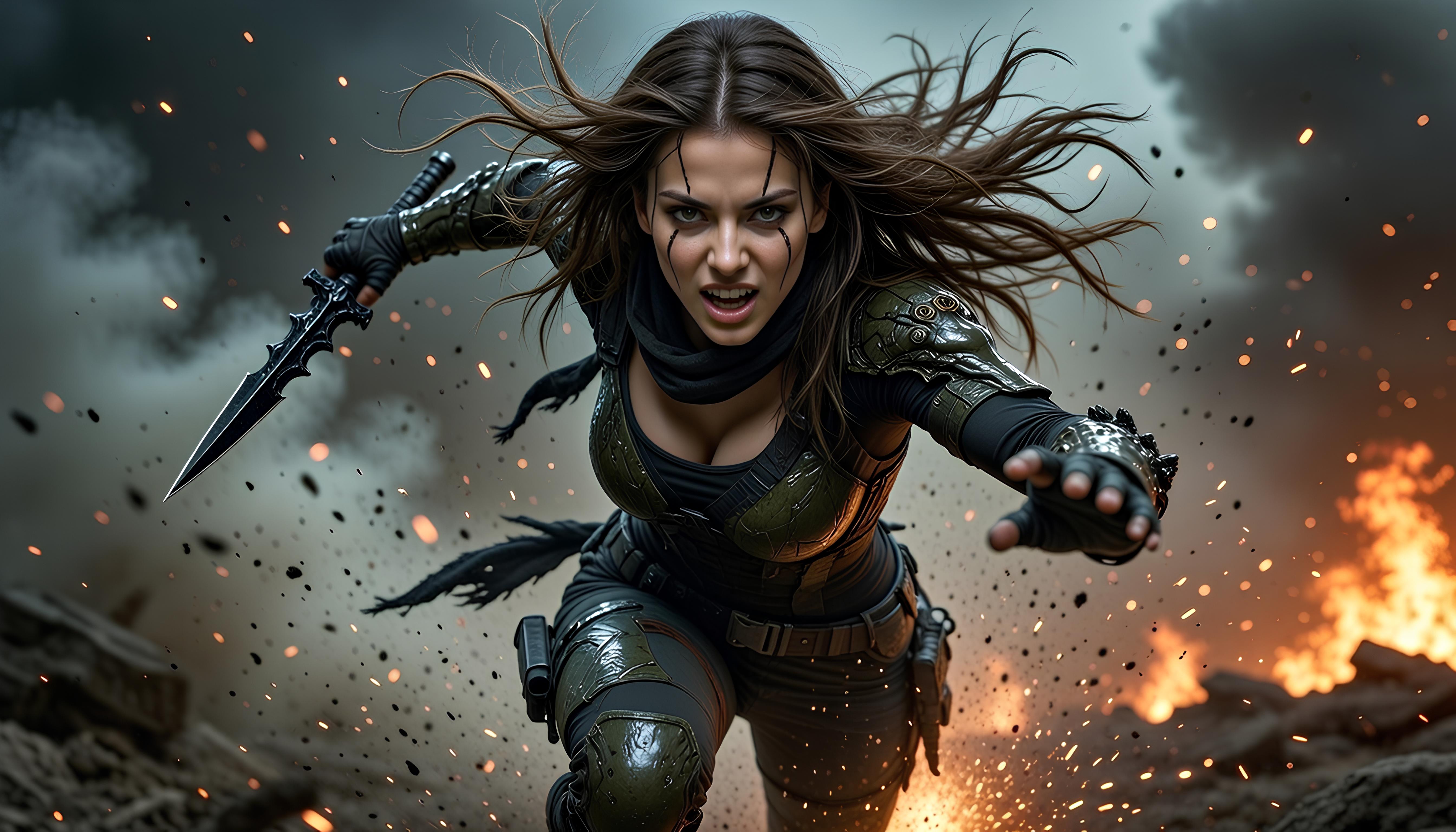 Columbian former female ninja fighting against the forces of hell 6