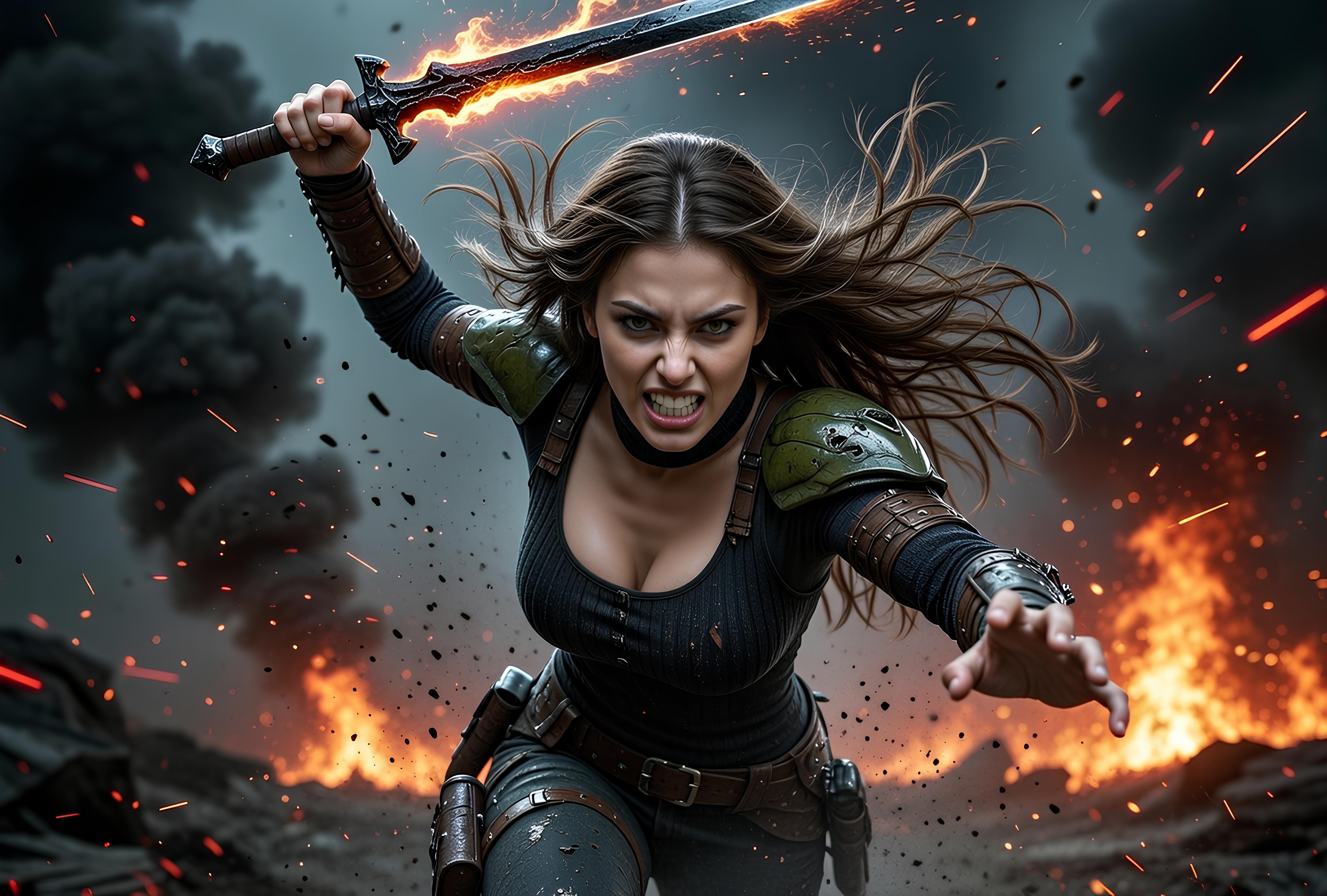 Columbian former female ninja fighting against the forces of hell 7