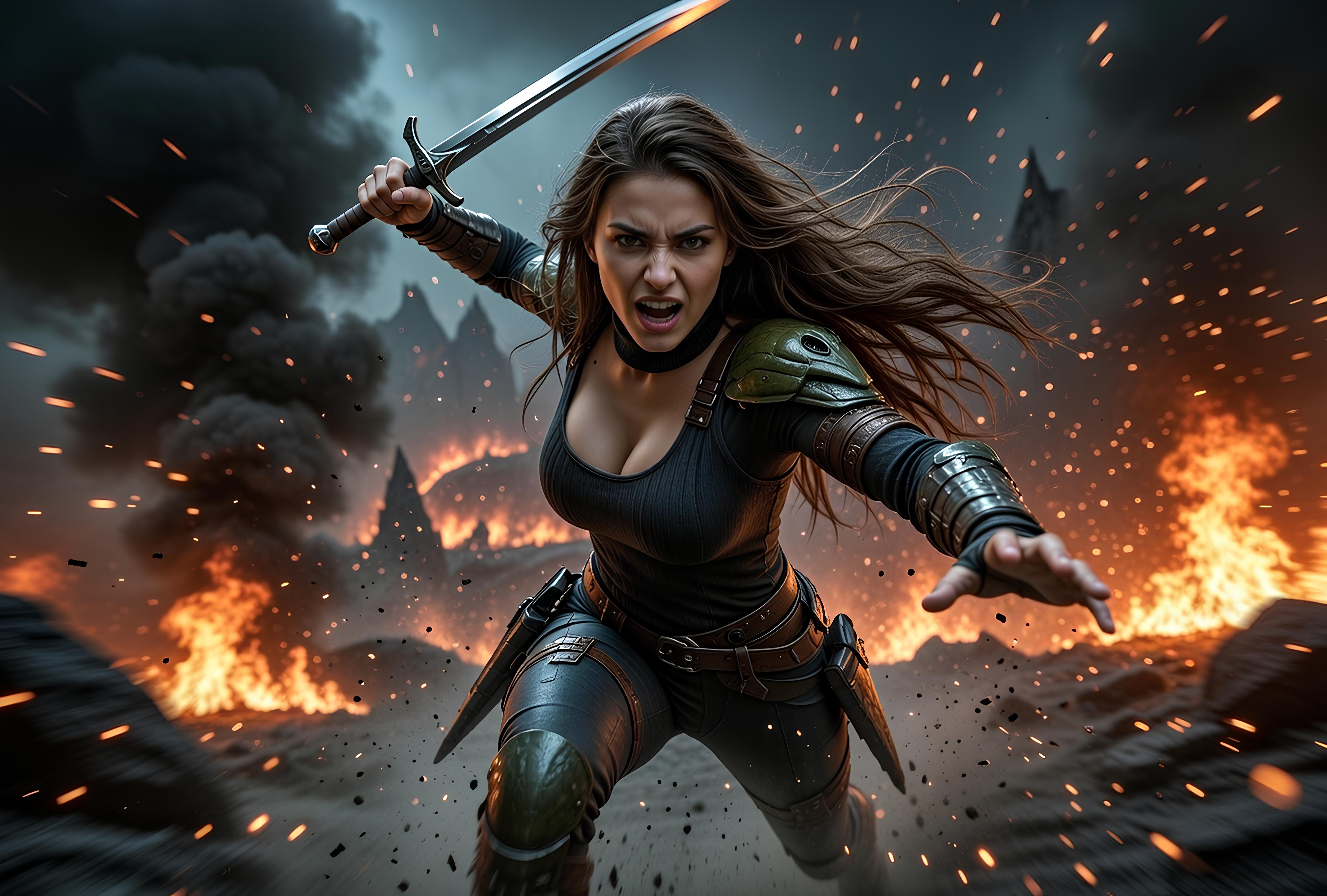 Columbian former female ninja fighting against the forces of hell 8