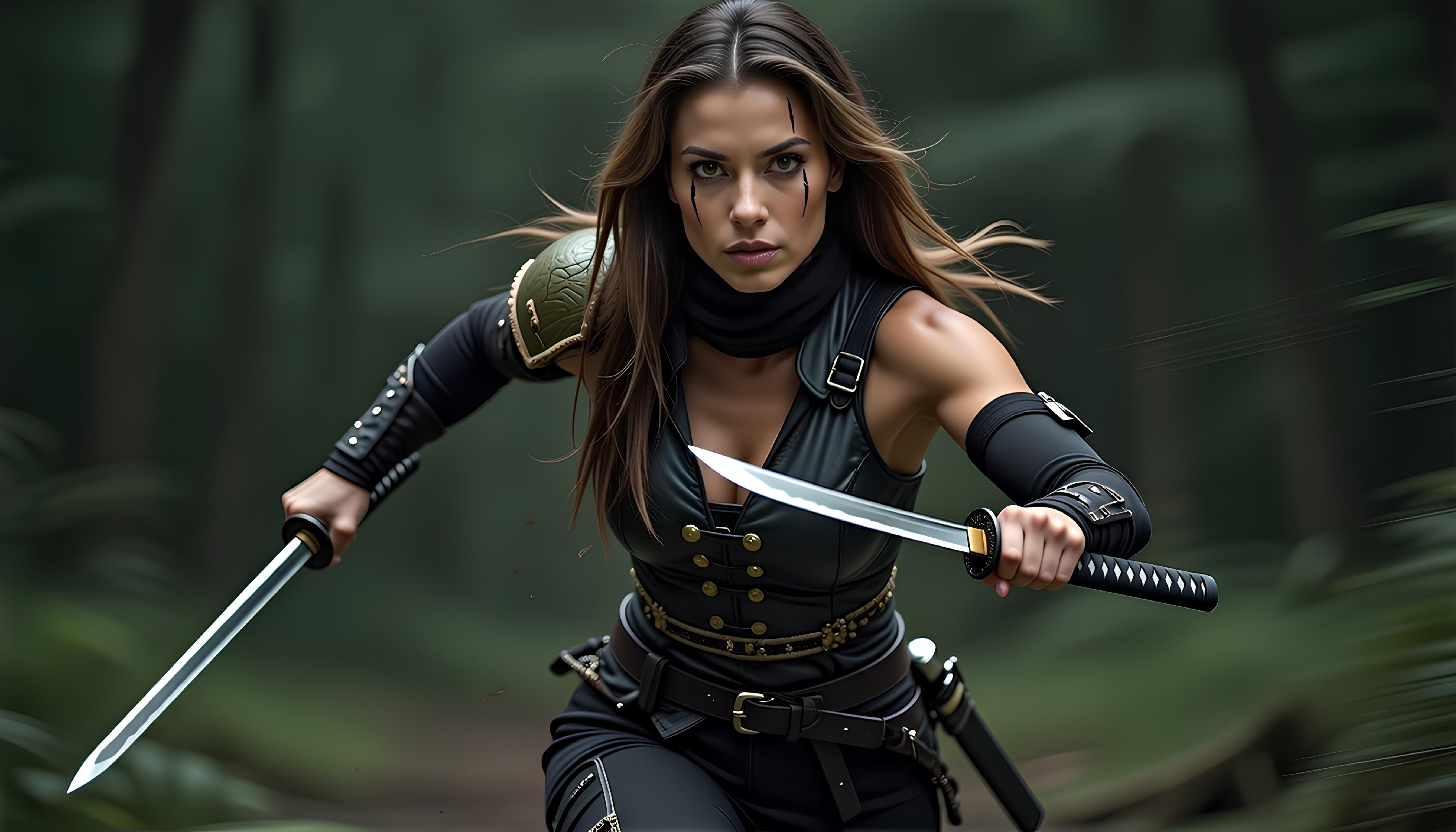 Columbian former female ninja fighting against the forces of hell 10