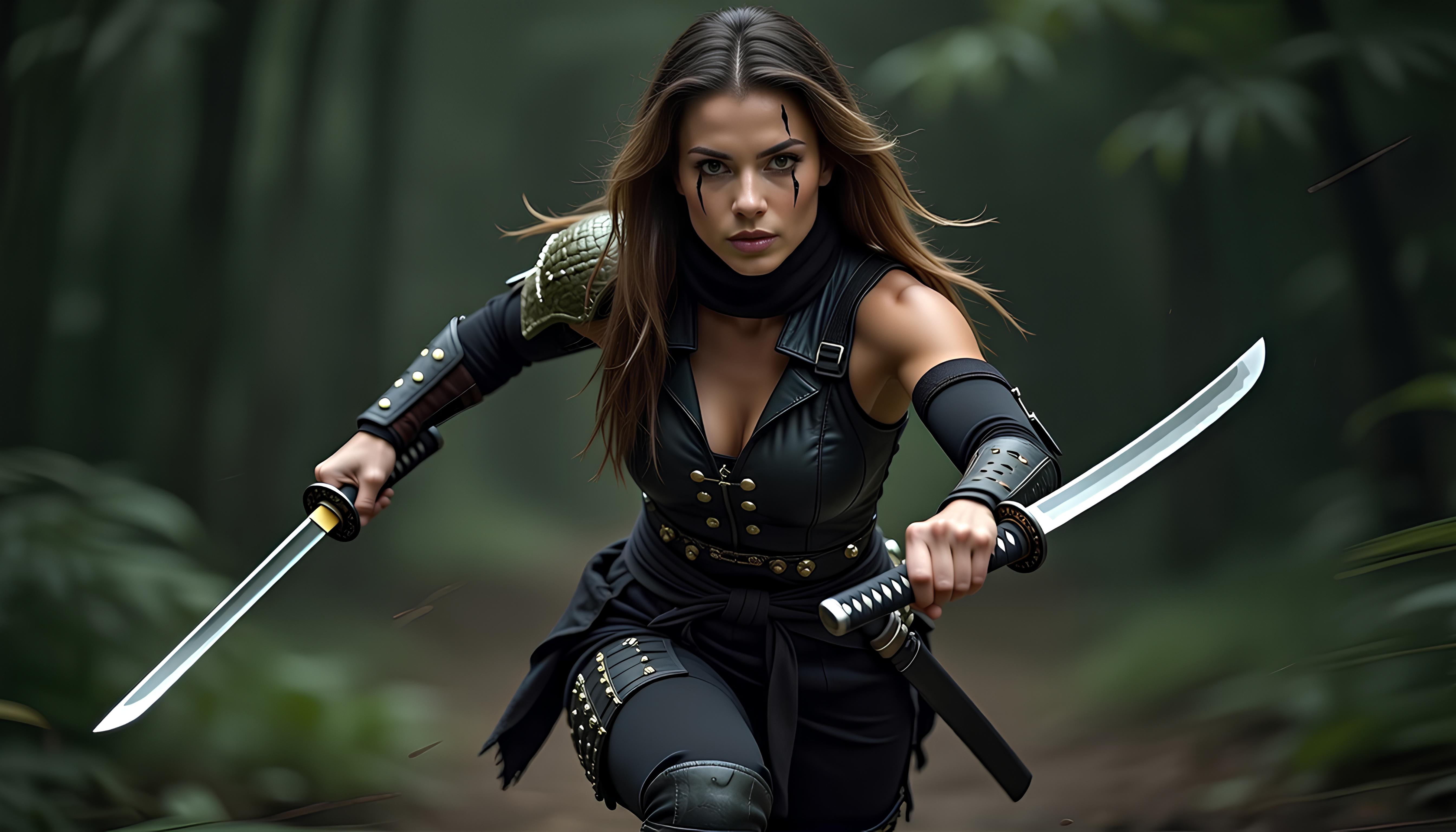 Columbian former female ninja fighting against the forces of hell 11
