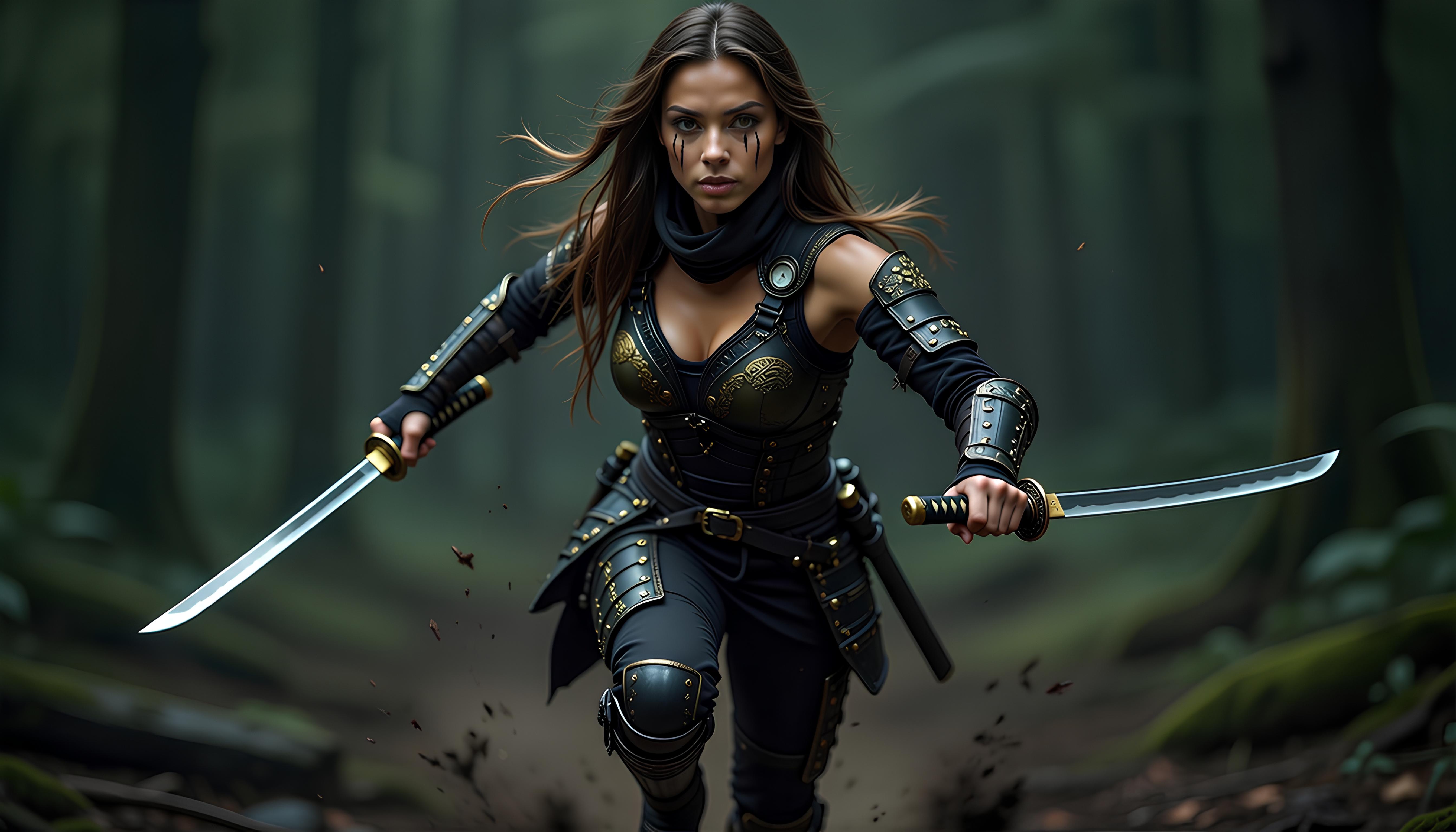 Columbian former female ninja fighting against the forces of hell 12
