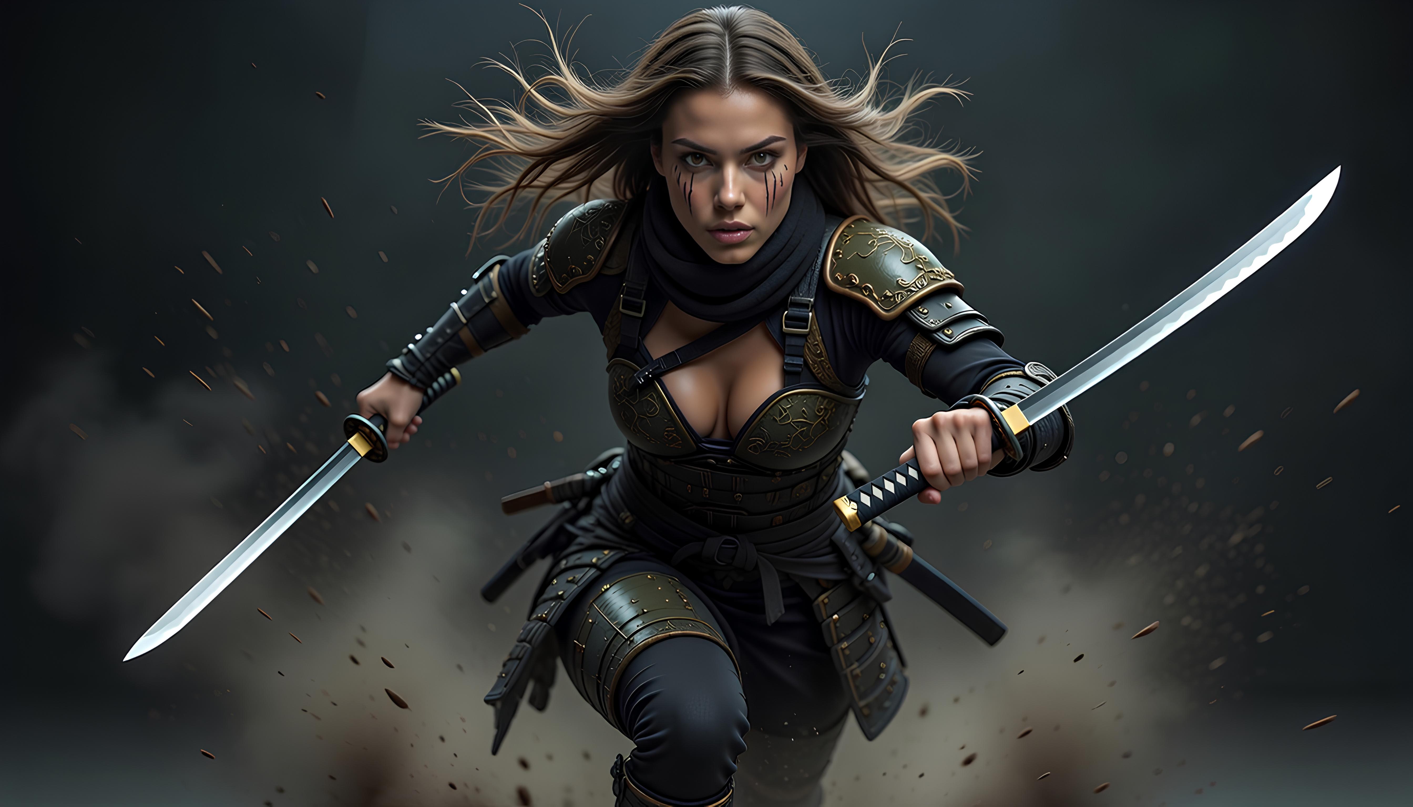 Columbian former female ninja fighting against the forces of hell 3