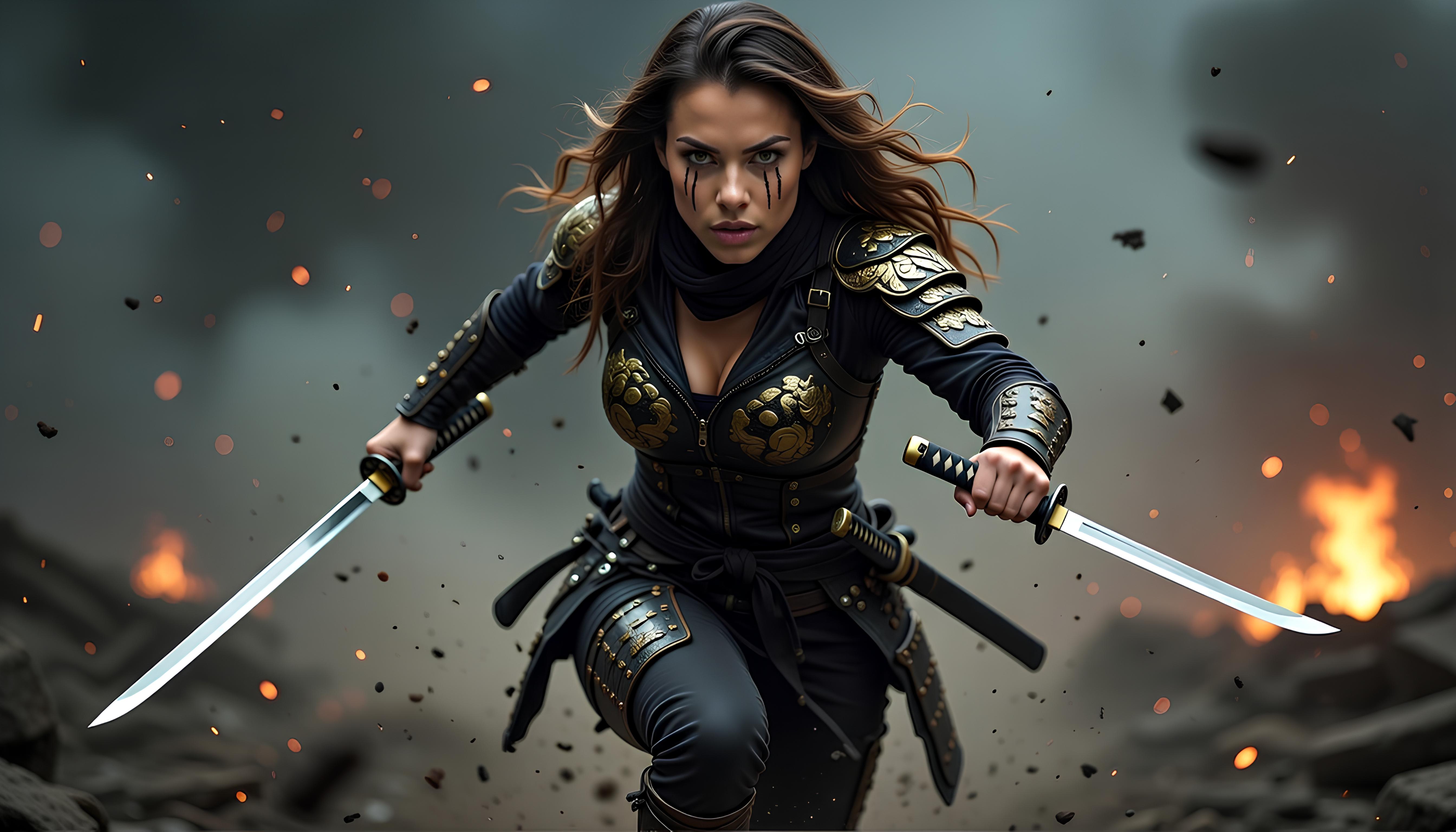 Columbian former female ninja fighting against the forces of hell 14