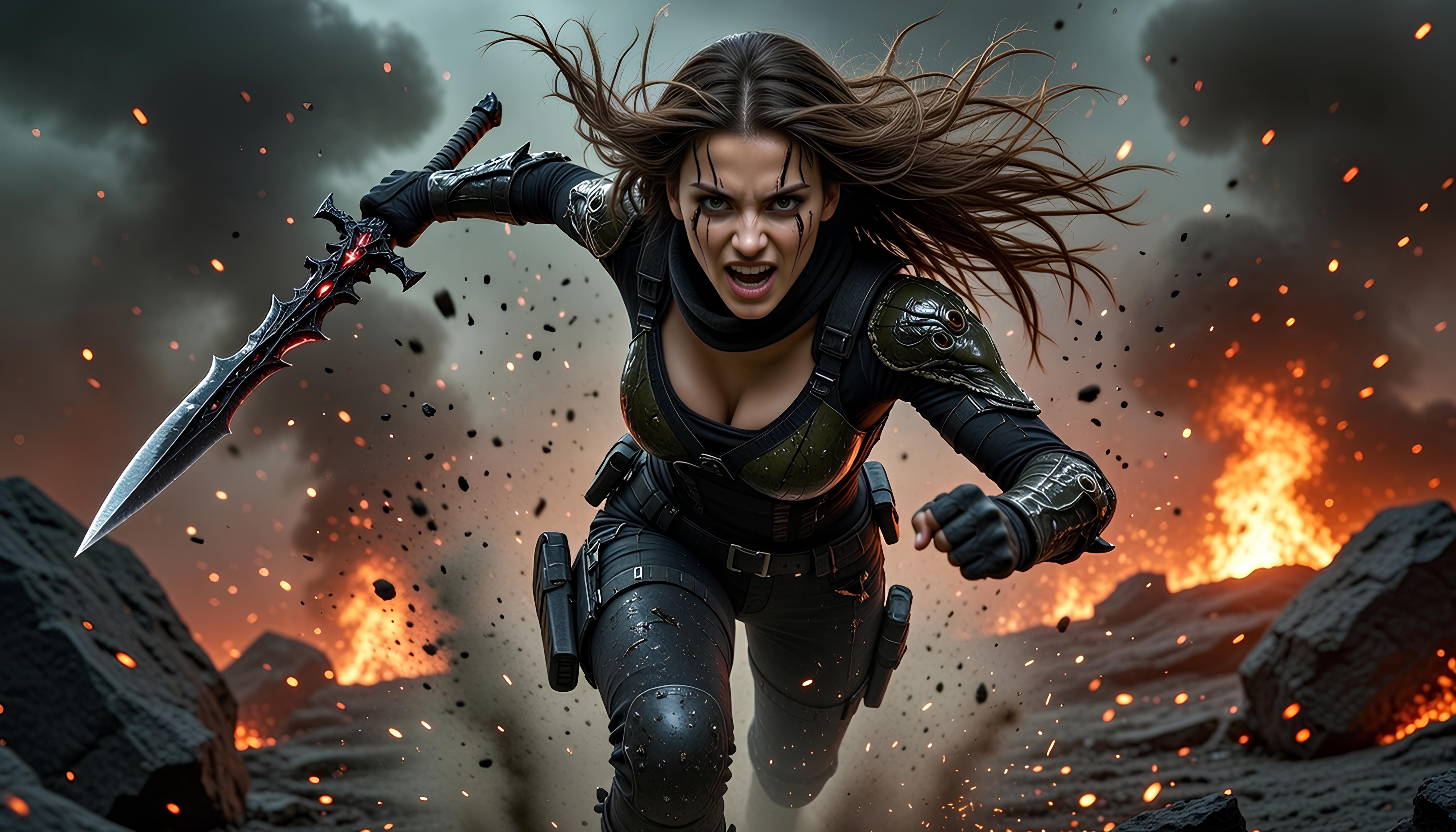 Columbian former female ninja fighting against the forces of hell 7
