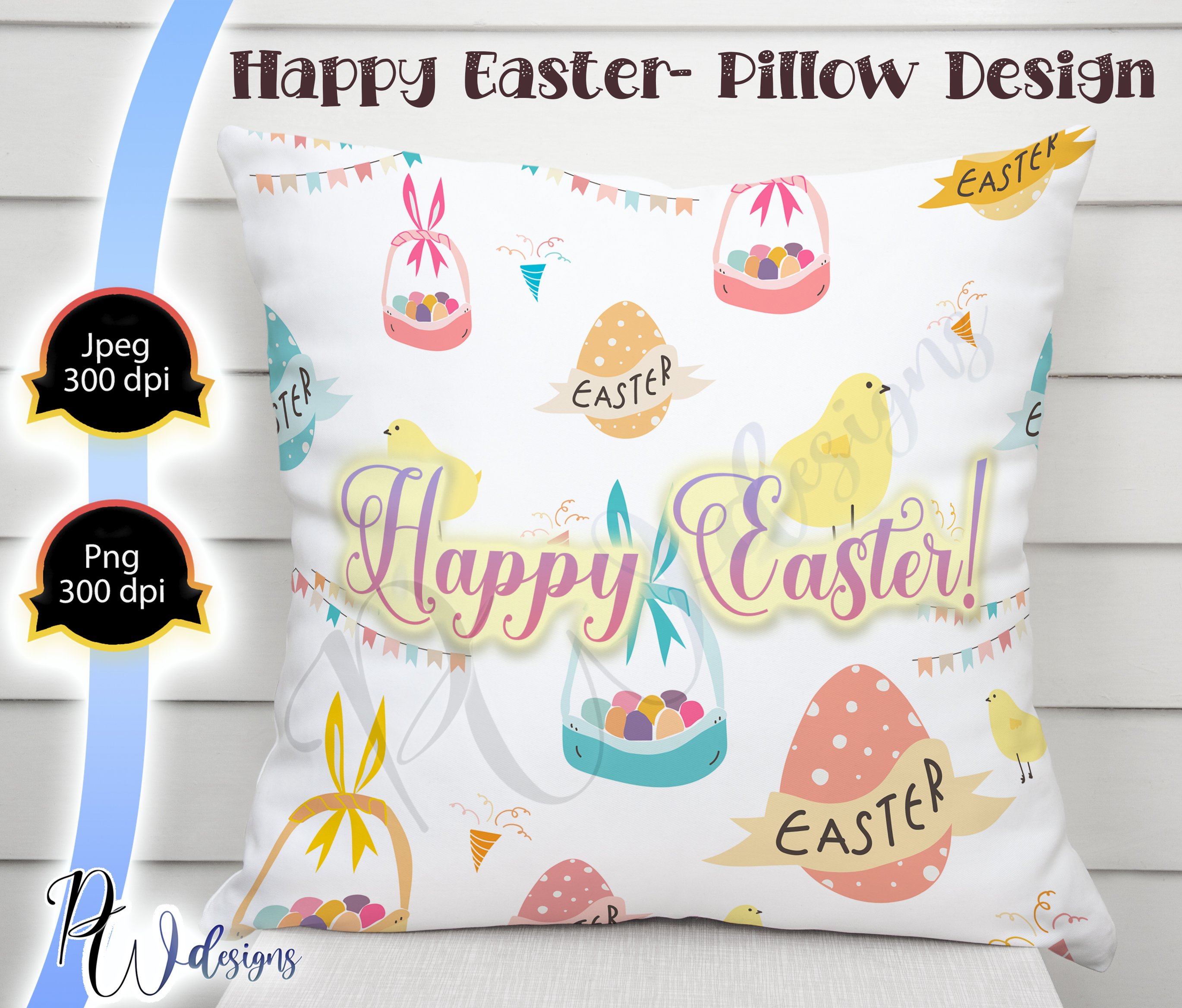 Happy Easter Pillow Design. - Payhip