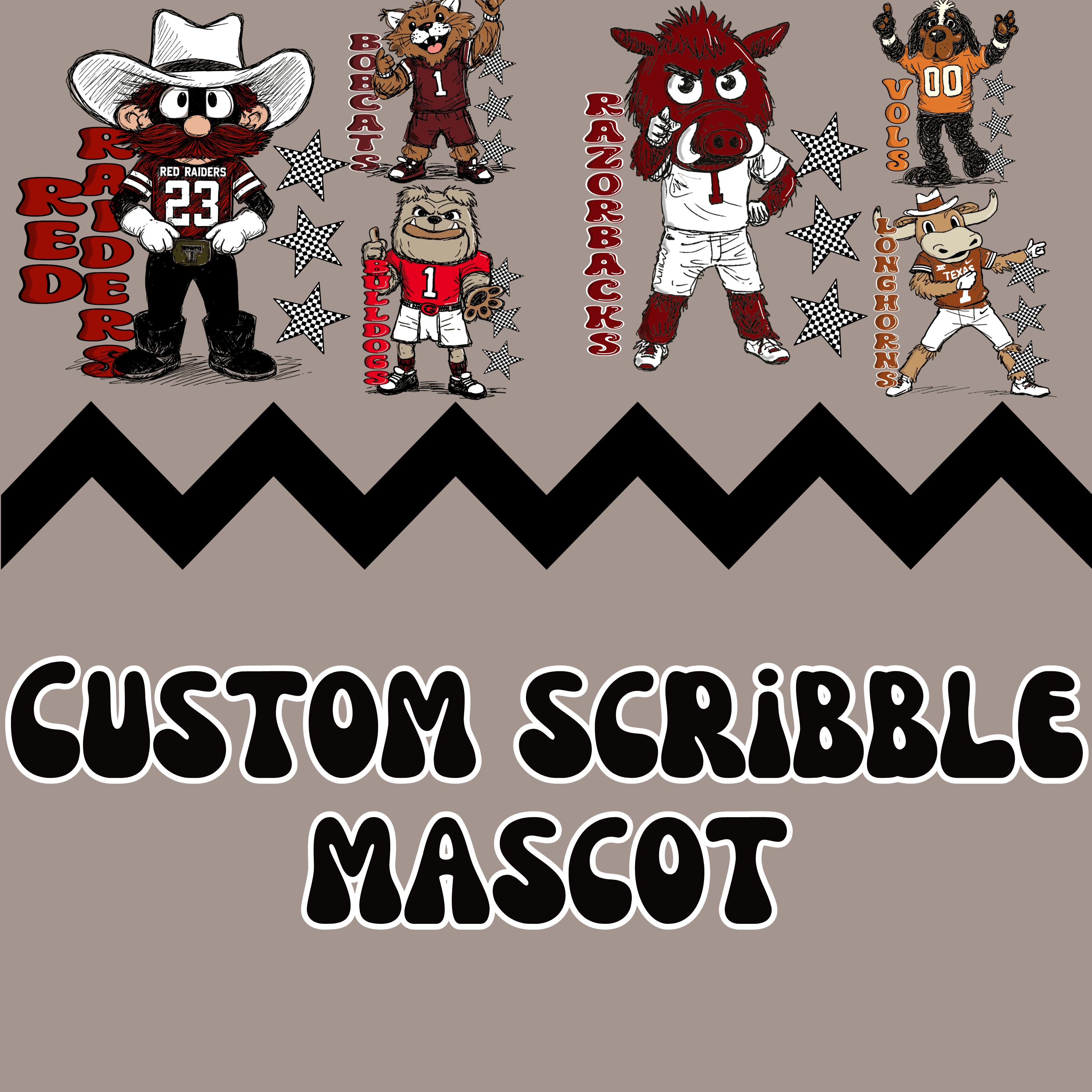 CUSTOM SCRIBBLE MASCOT PNG - Payhip