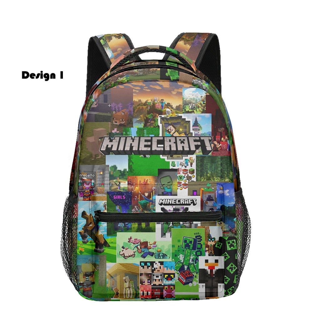Large capacity pixel-style backpack for boys and girls