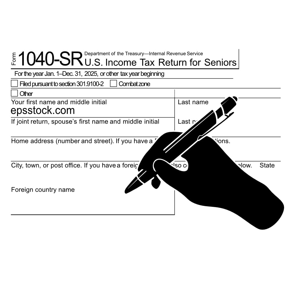 fill out Form 1040-SR