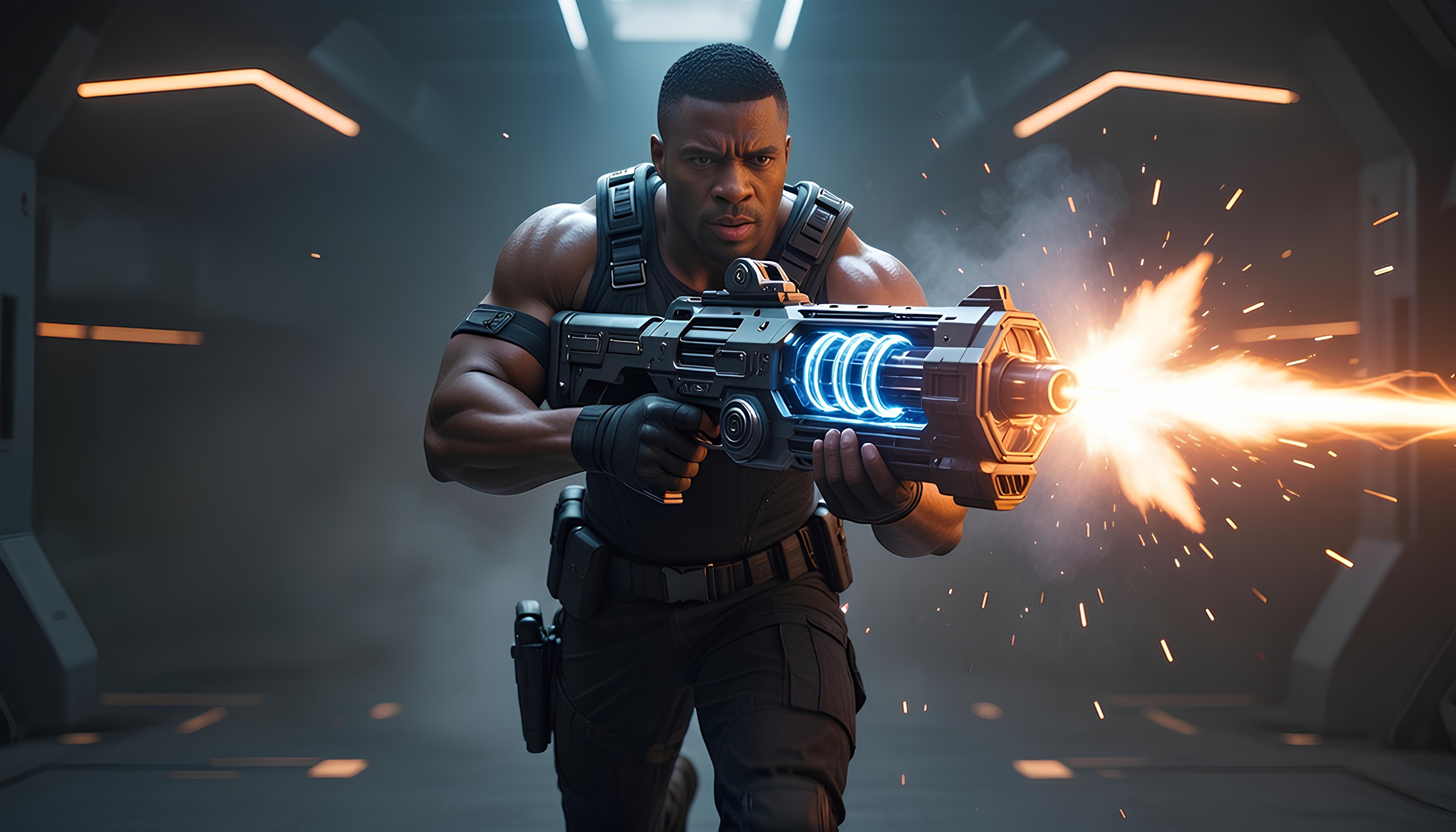 African American former male ninja fighting against the forces of hell 7