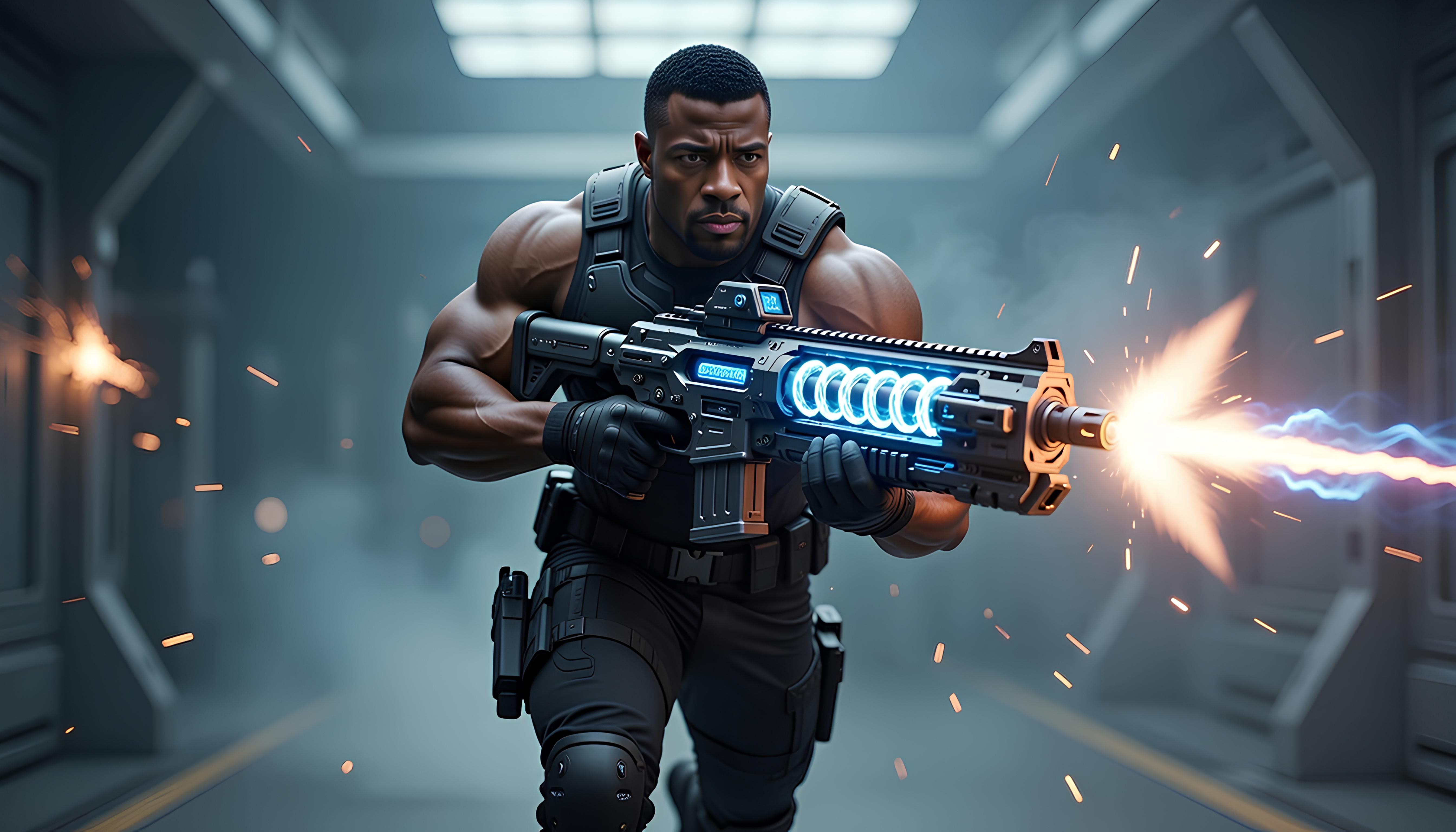 African American former male ninja fighting against the forces of hell 10