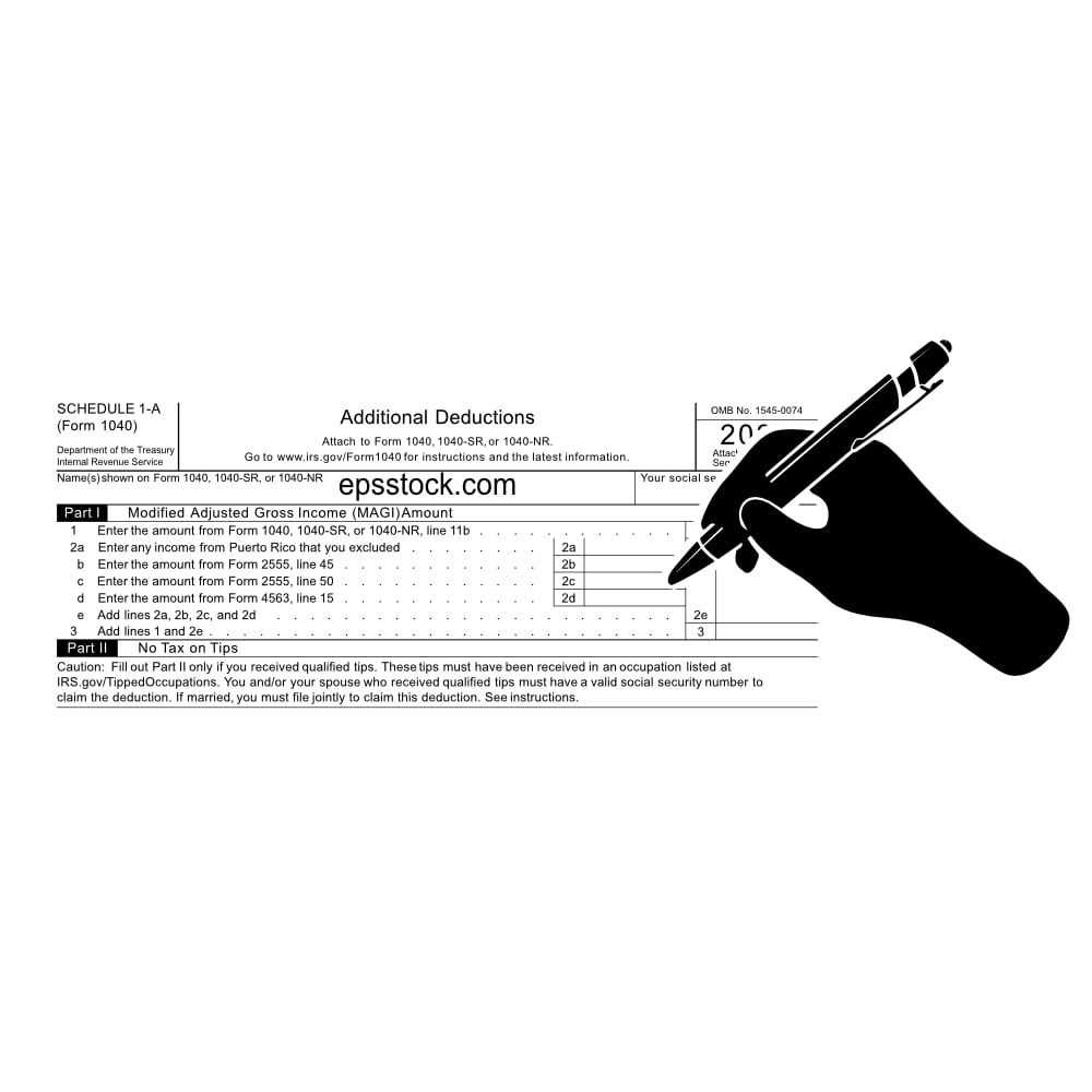 fill out Form 1040 Schedule 1-A