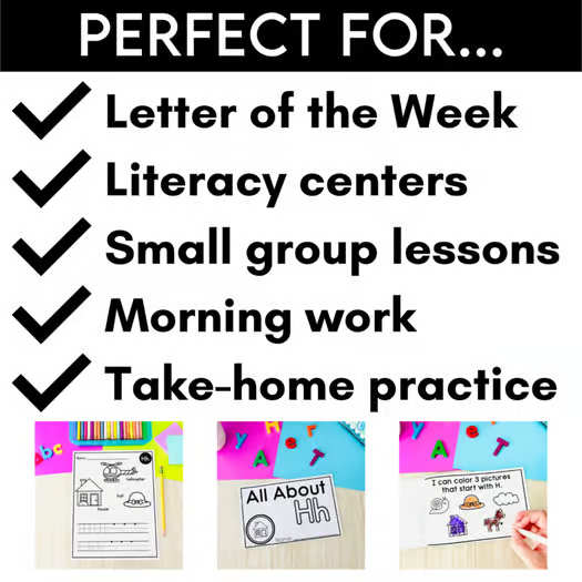 Letter H Activities for Preschool & Kindergarten Letter of the Week