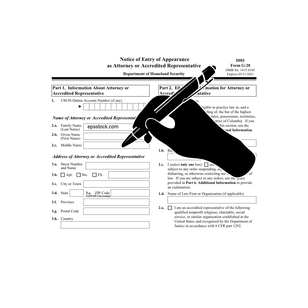 fill out Form G-28