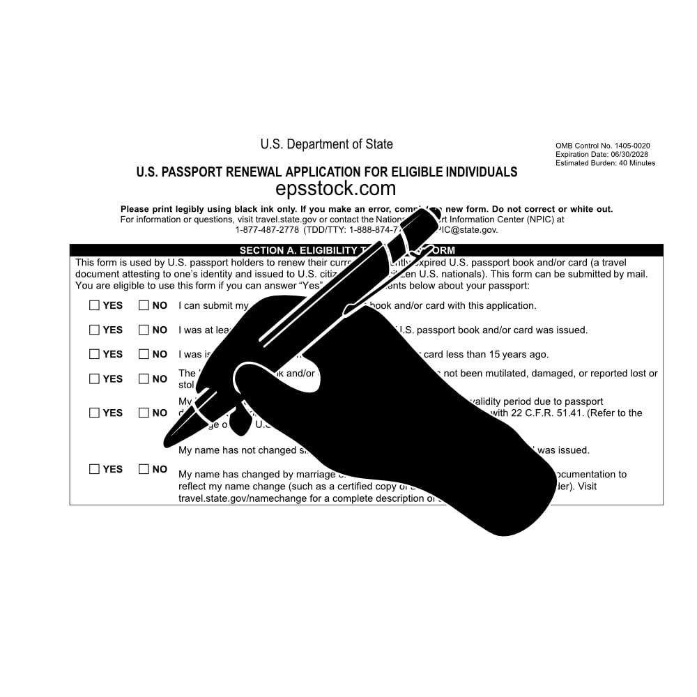fill out Form DS-82
