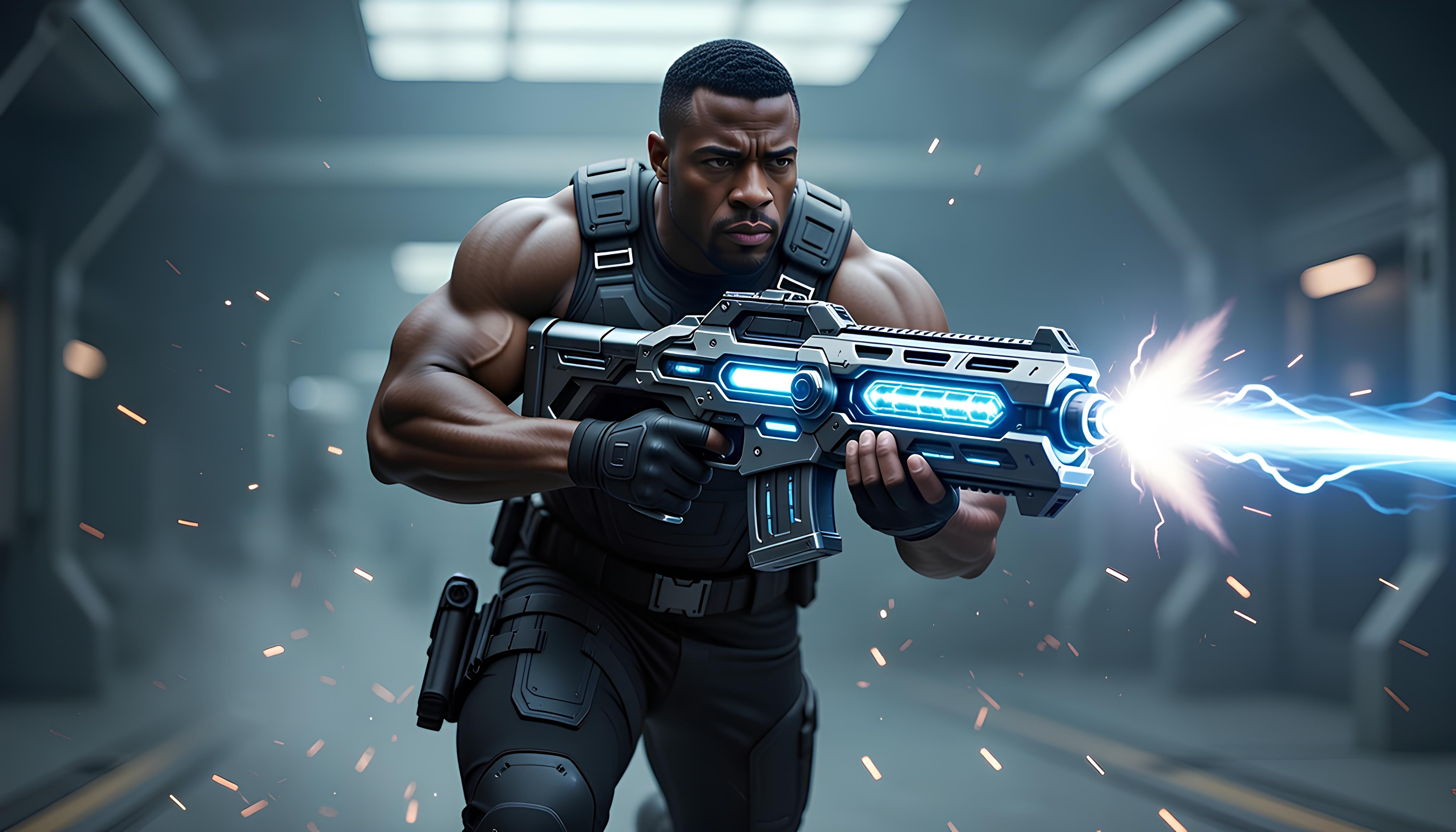 African American former male ninja fighting against the forces of hell 12