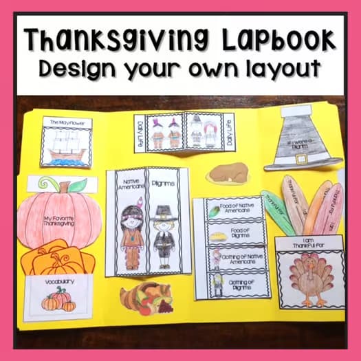 Thanksgiving Activities Lapbook - Thanksgiving Compare and Contrast Activities