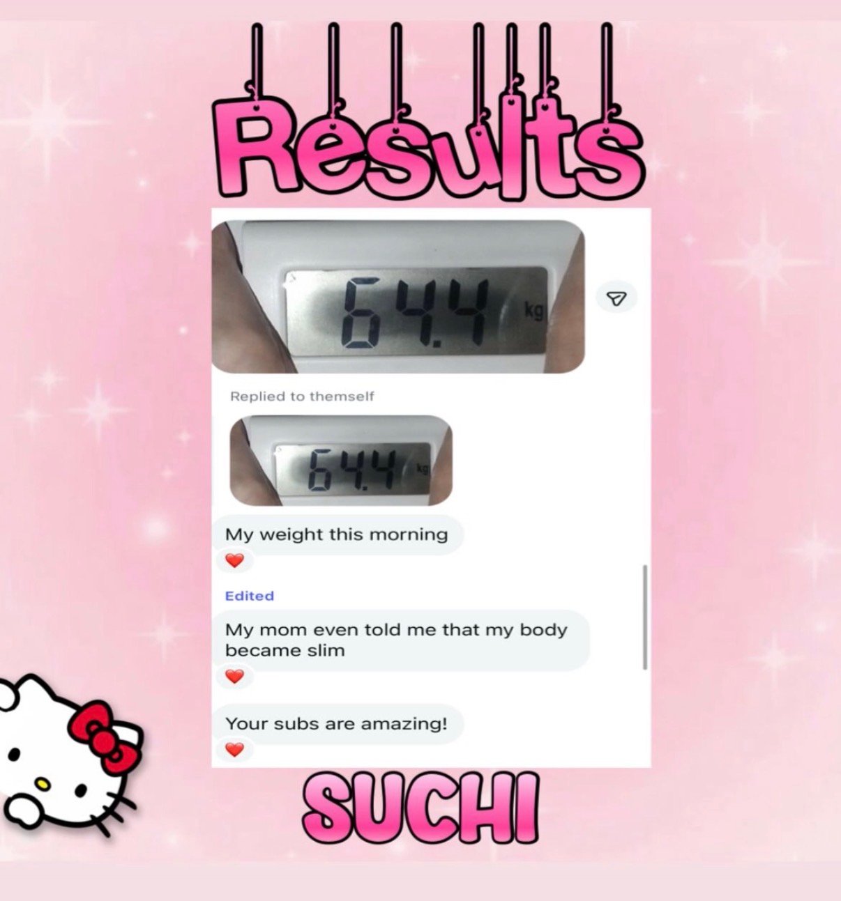 Results sent Via Instagram