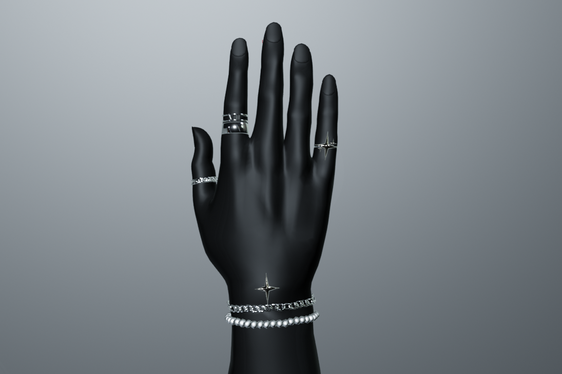 808 - Watch + Bracelets + Rings