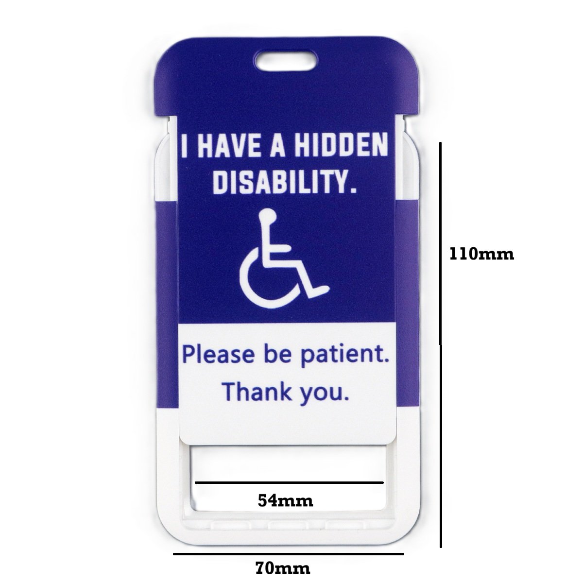 Hidden disability support lanyard with badge holder