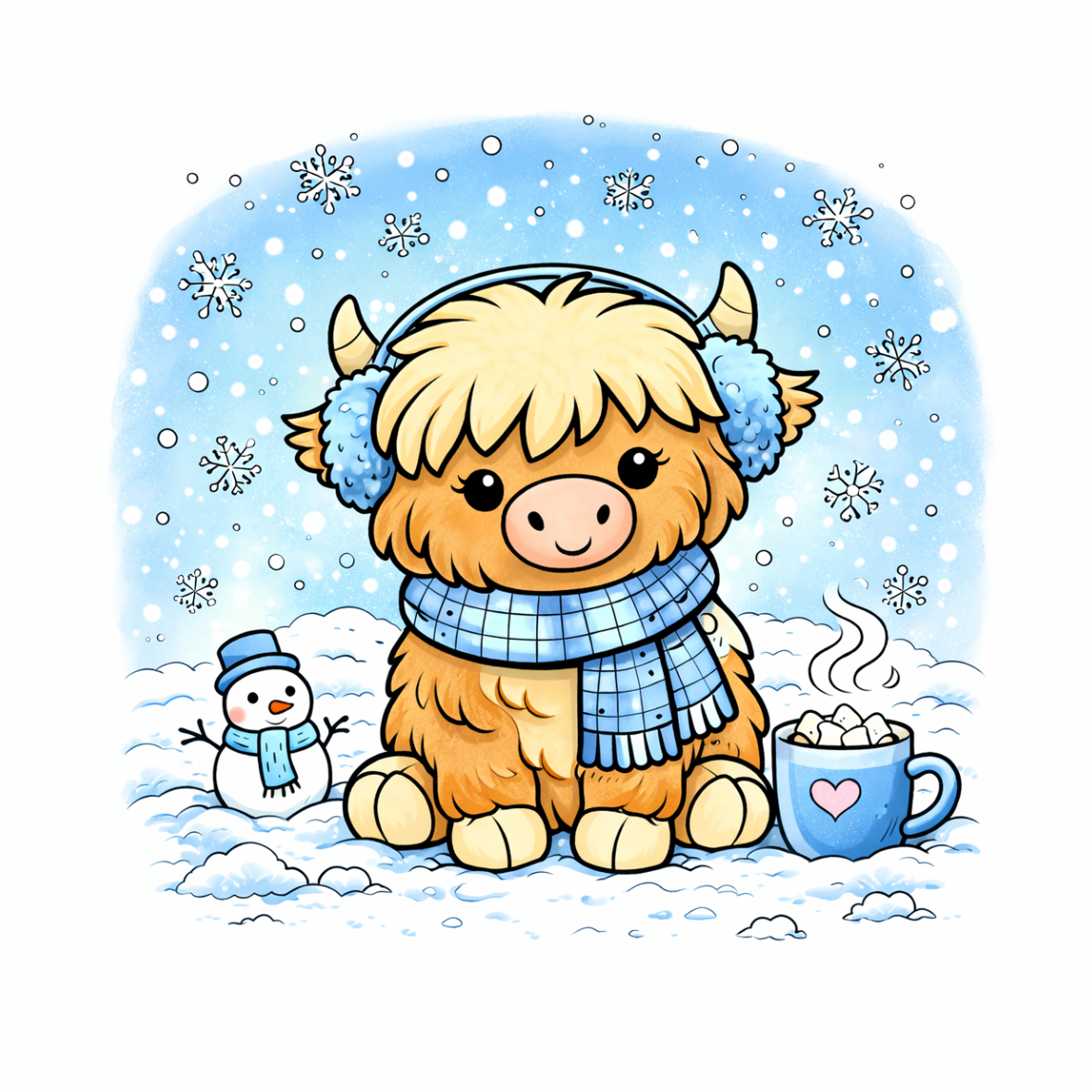 Moosie Mae™ Cozy Moments Collection – Seasonal Character Sticker Bundle | Digital Planner Stickers