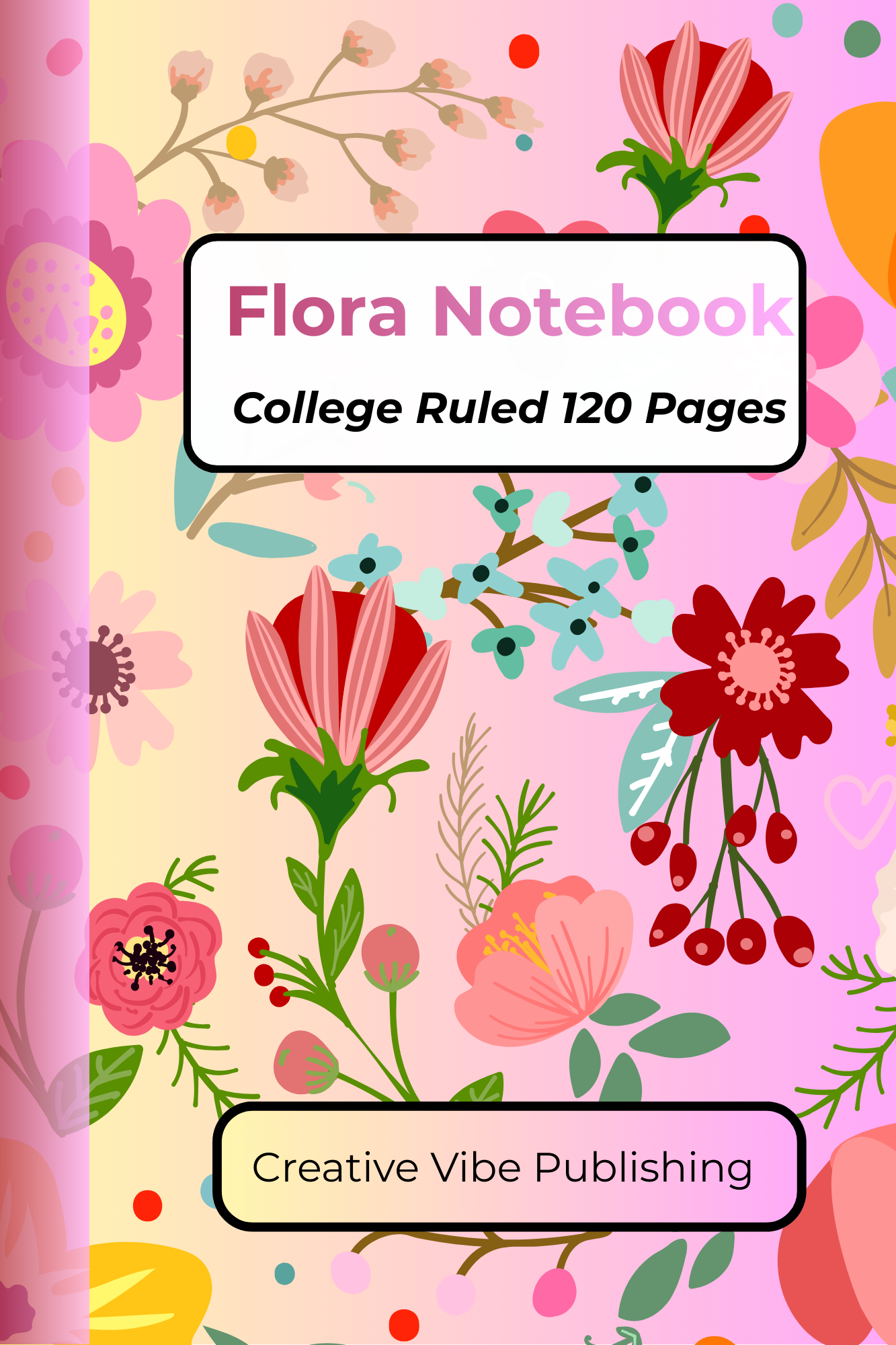 Floral Notebook – College Ruled (6x9, 120 Pages Printable PDF) - Payhip
