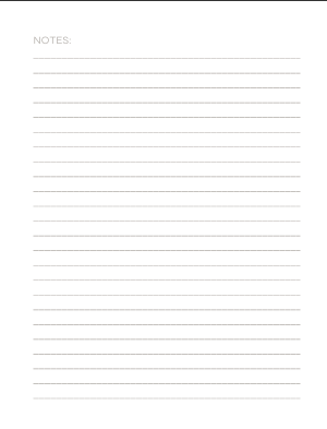 "Notes page from My Daily Journal with lined space for free writing and reminders – clean minimalist undated planner page."