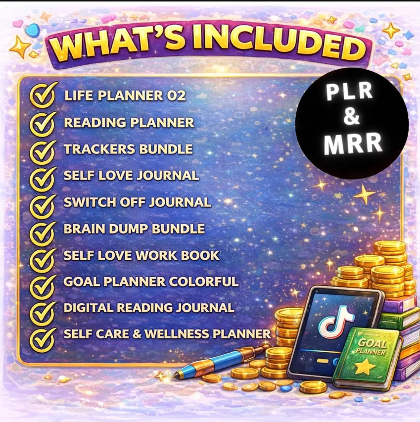 76 PLR Planner Bundle: Canva Templates, Resell Rights (Digital Download)