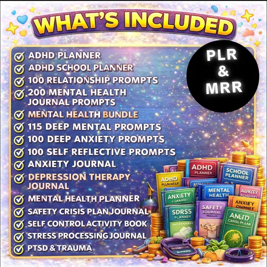 76 PLR Planner Bundle: Canva Templates, Resell Rights (Digital Download)